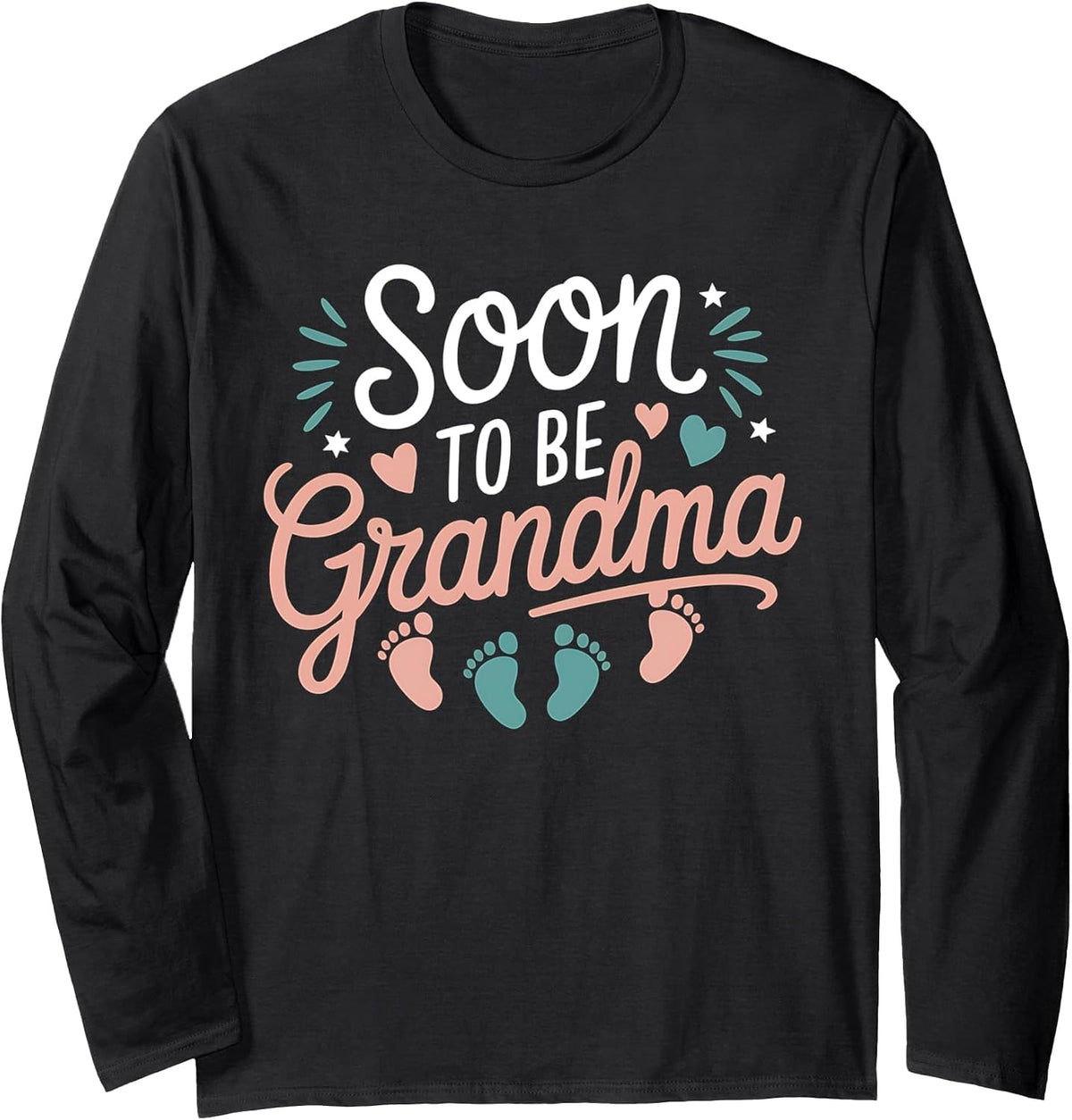 Soon to be Grandma Retro Vintage Mothers Day for New Grandma Long Sleeve T-Shirt - Adult Unisex Black