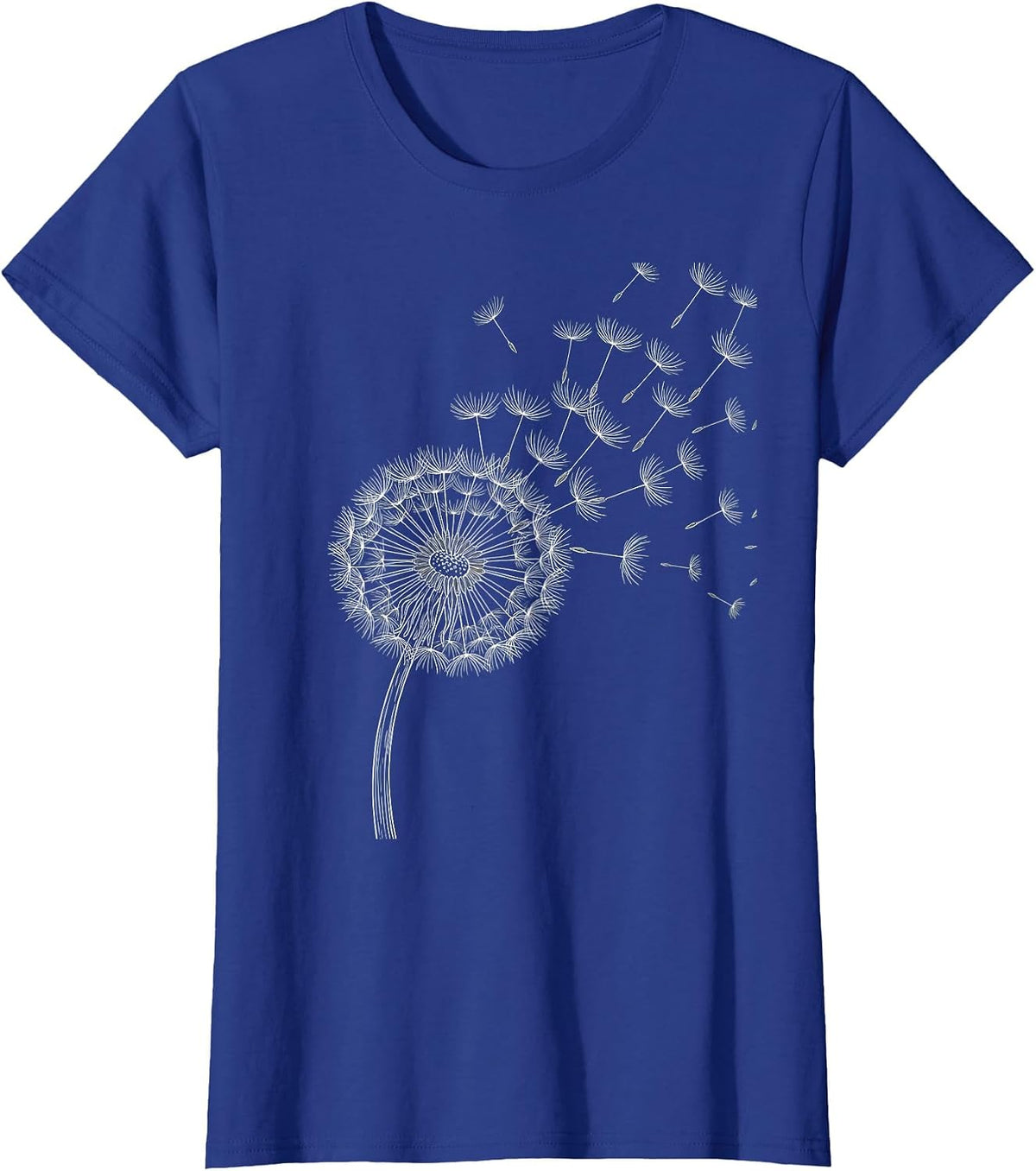 Women's Dandelion Seeds Suicide Prevention Awareness T-Shirt - Royal Blue