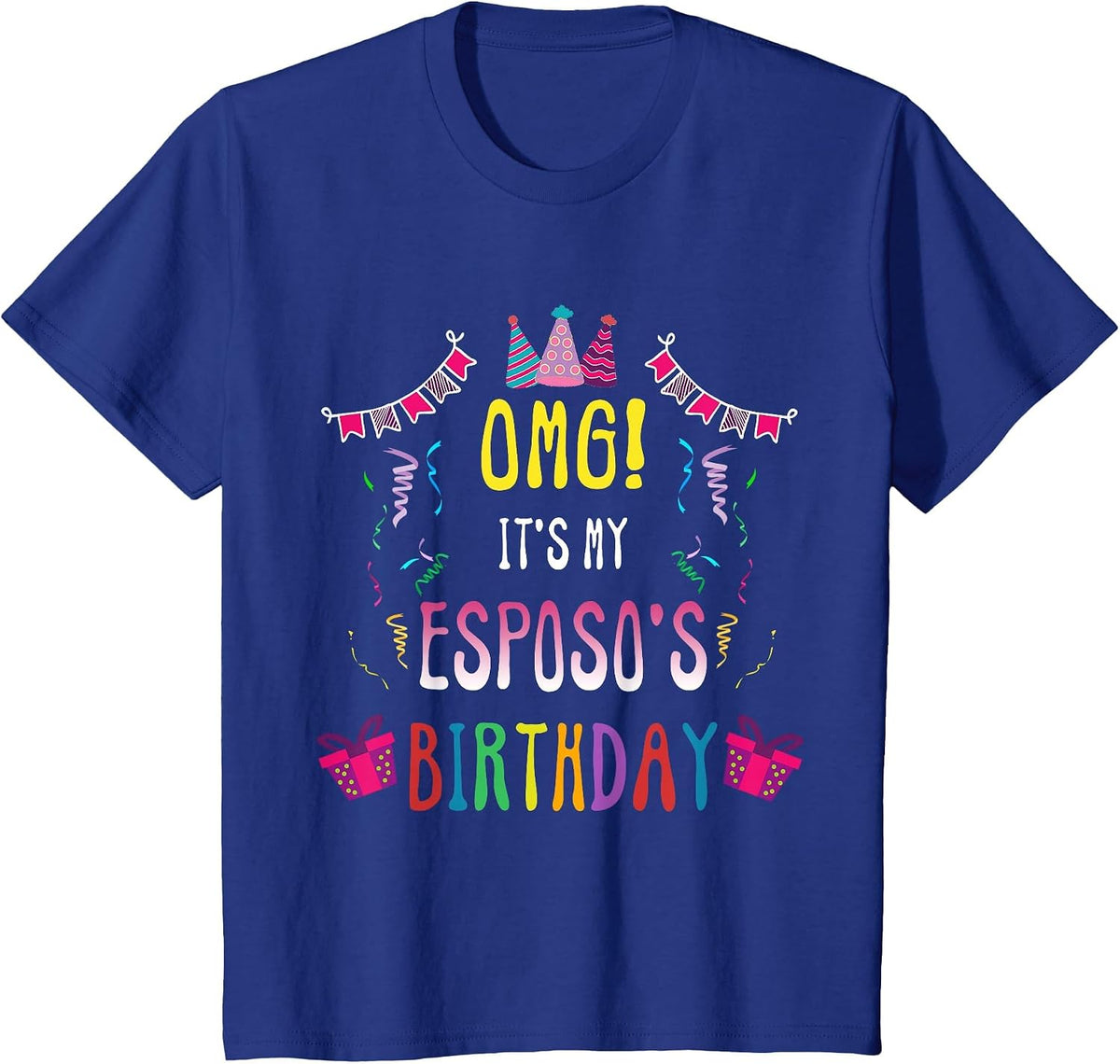 Happy Birthday Esposo T-Shirt - Royal Blue