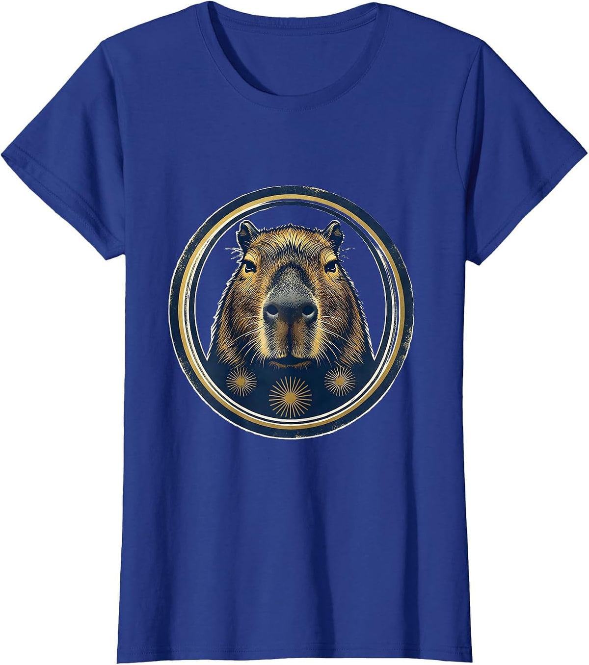 Women's Capybara Kawaii Character Meme Cute Anime Fan T-Shirt - Royal Blue