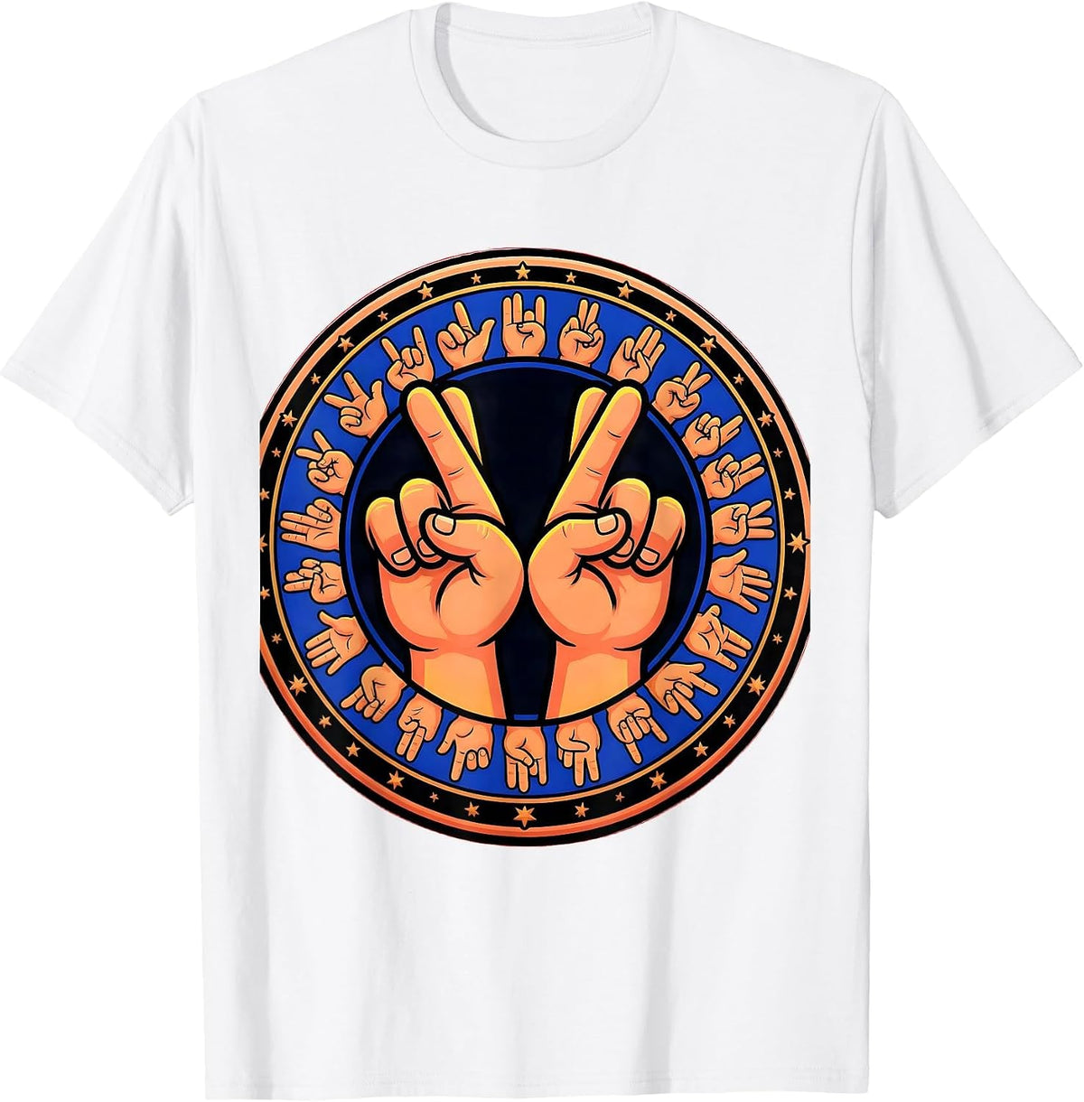 Men's Special Education Teacher Sign Language Graphic T-Shirt - White
