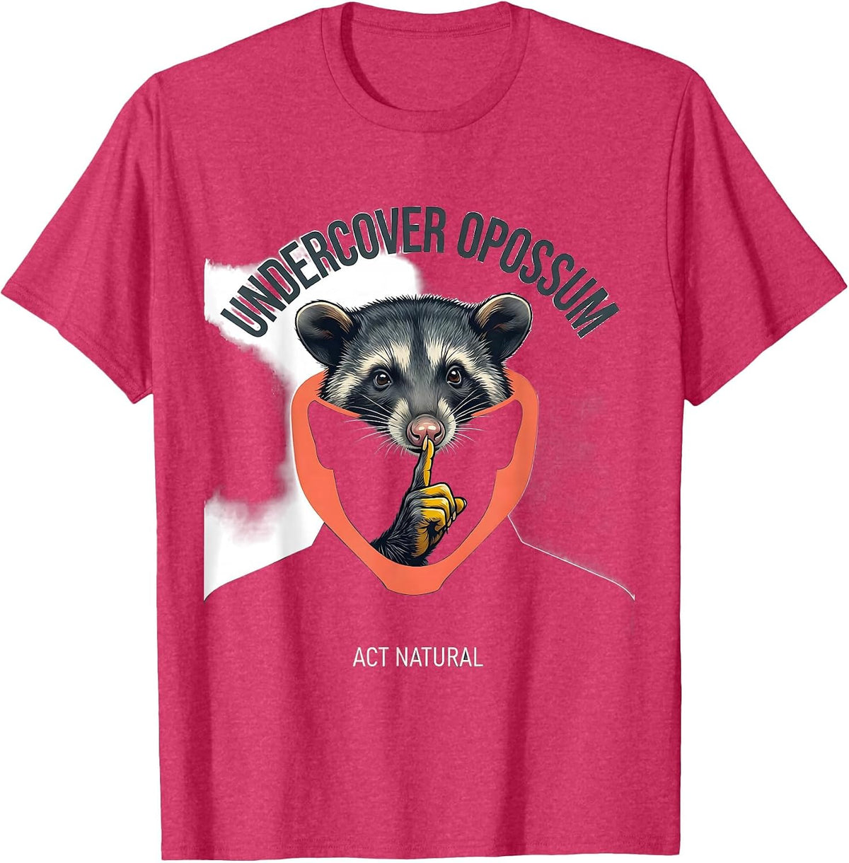 Undercover Opossum Act Natural Funny Halloween Costume T-Shirt - Red Heather