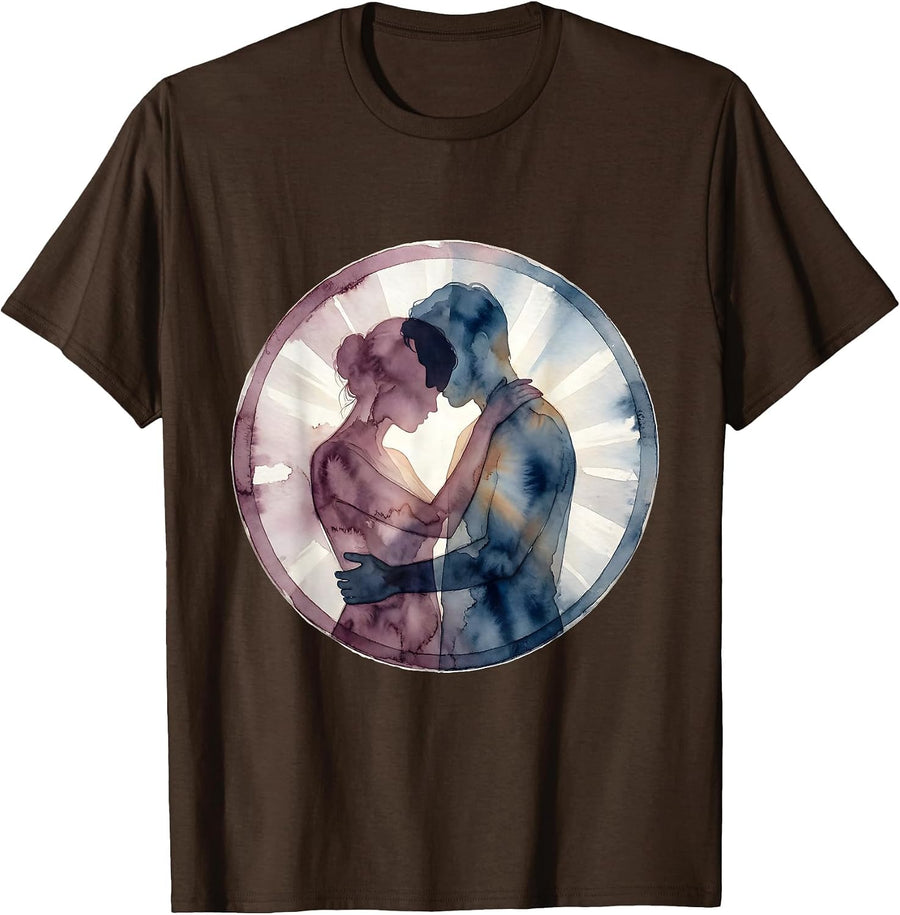 Dear Person Behind Me Hug Shadow Graphic T-Shirt - Brown