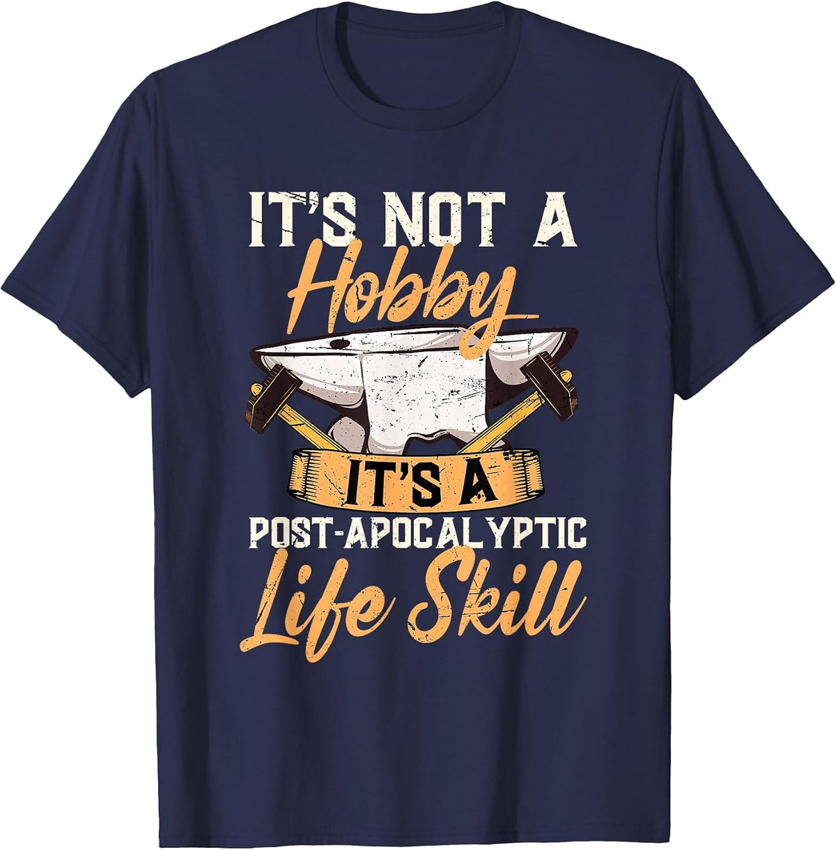 Blacksmith Forging Tools T-Shirt - Navy Blue