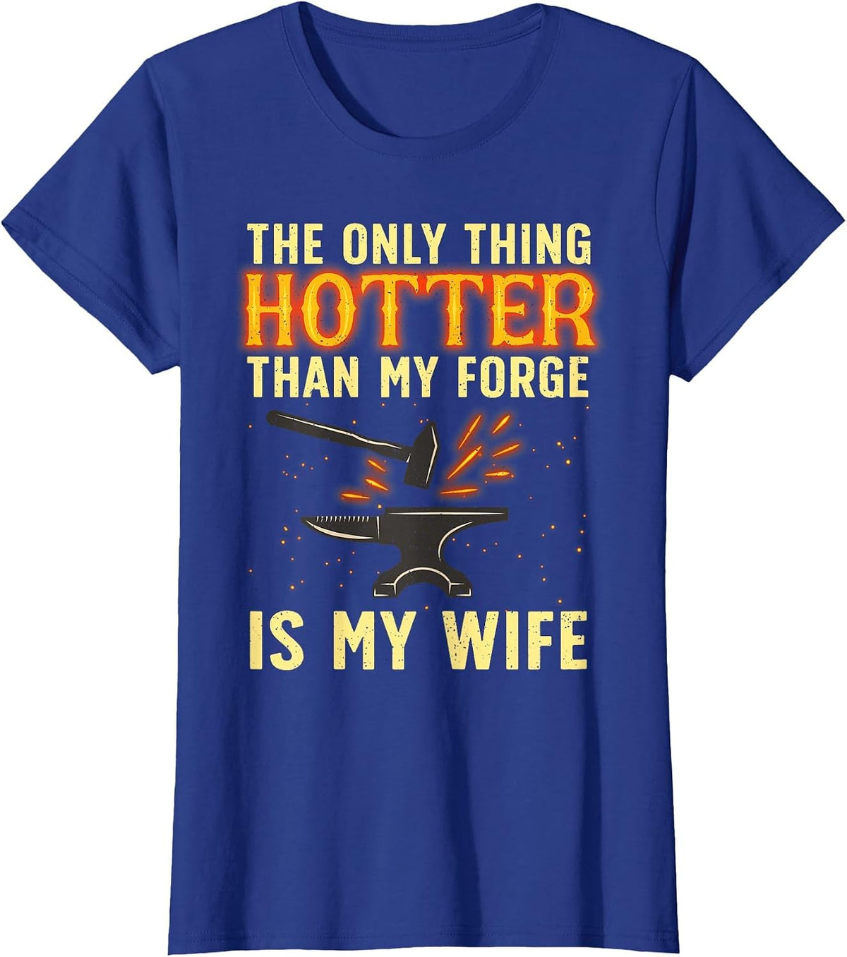 Funny Blacksmith Art for Men Boys Blacksmithing Tool Forging T-Shirt - Royal Blue