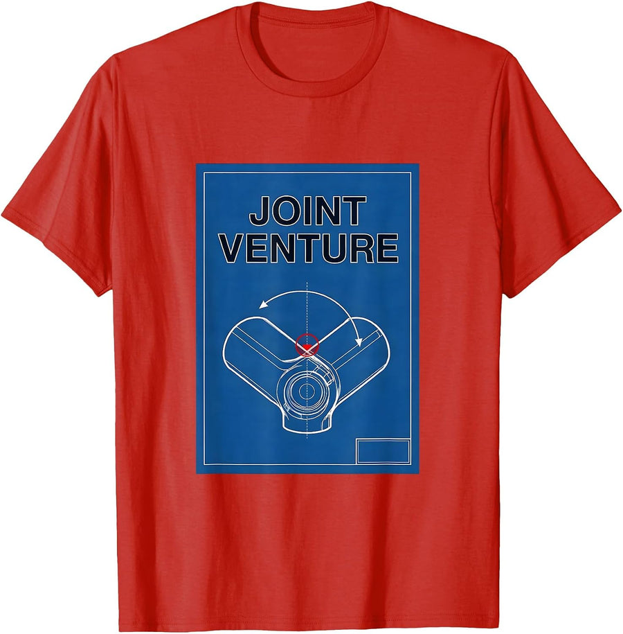Men's Joint Venture Technical Blueprint Physical Therapist OT T-Shirt - Red