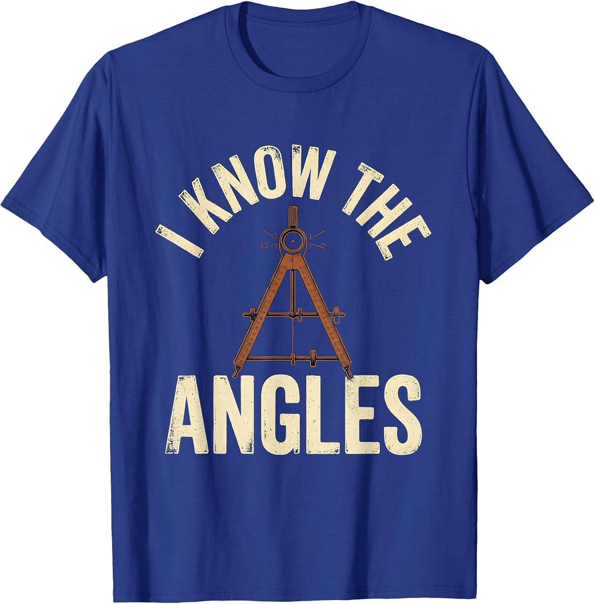 I Know The Angles Vintage Chiropractor Physical Therapist T-Shirt - Royal Blue