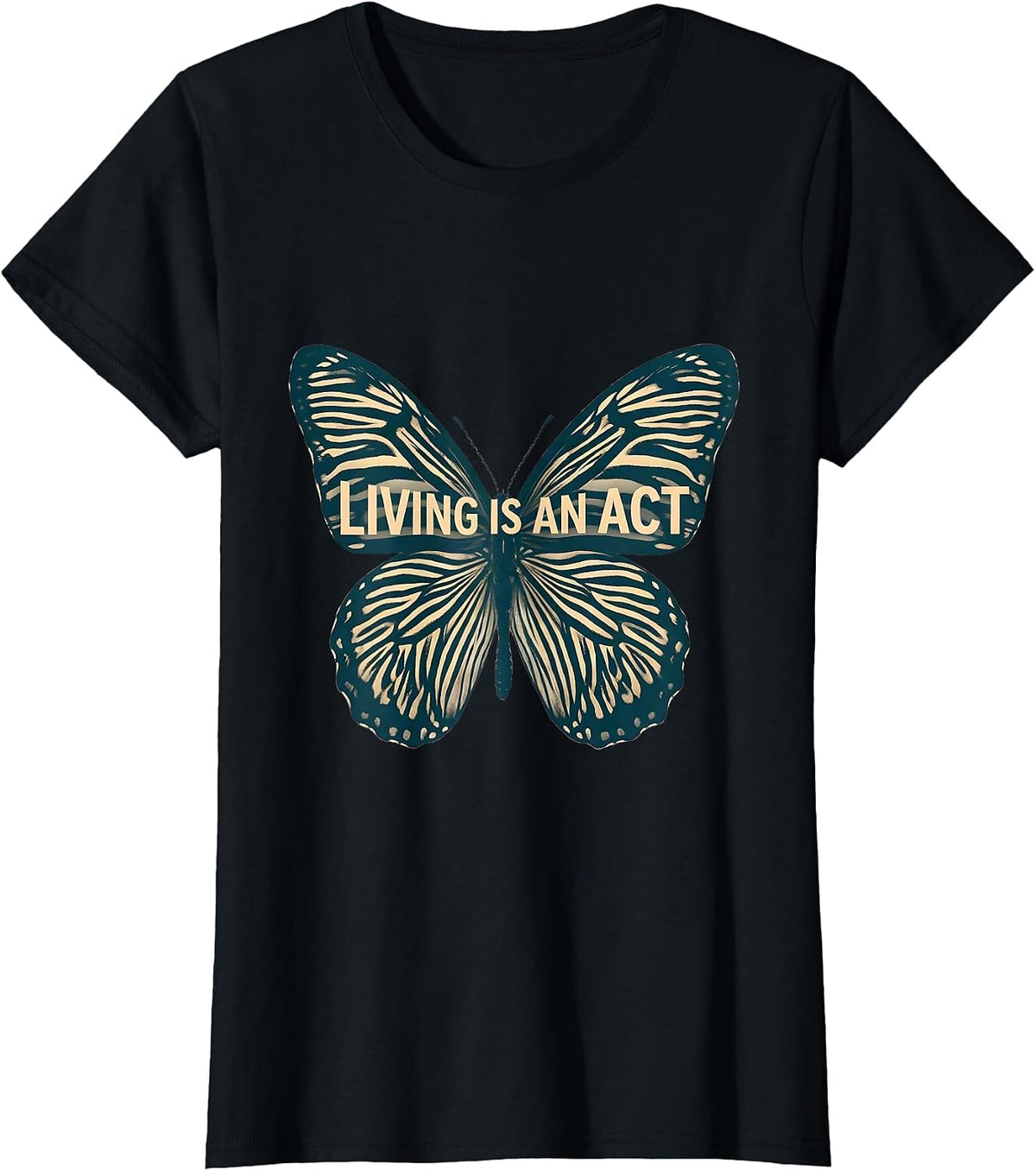 Living Is an Act Suicide Prevention Awareness Design T-Shirt - Black
