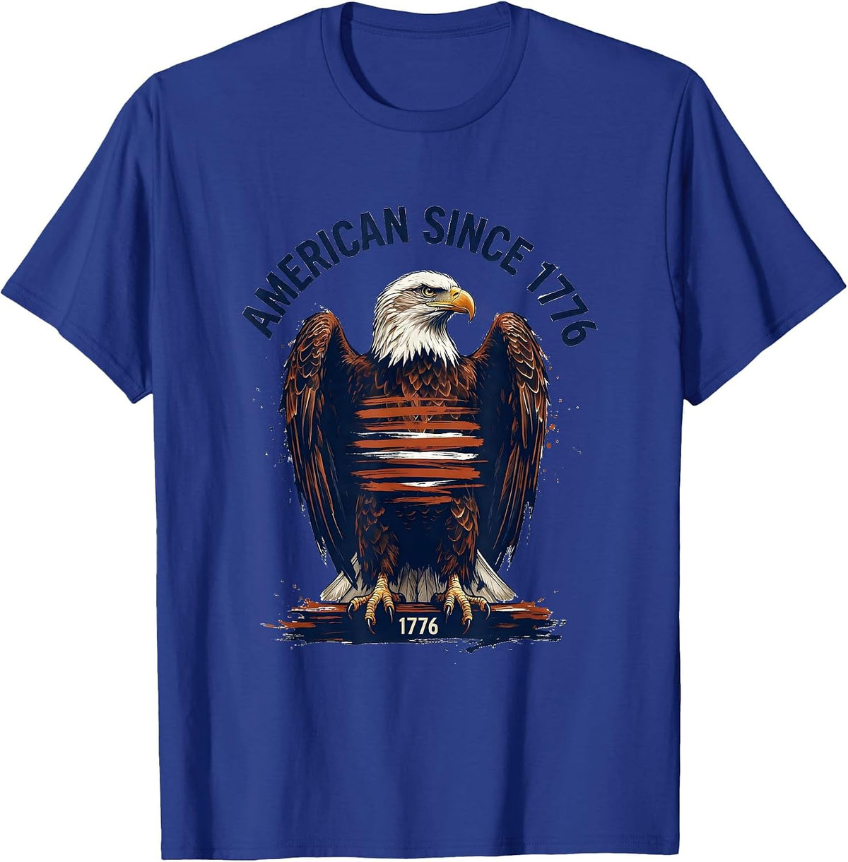 American Since 1776 Patriotic Eagle 250th Anniversary T-Shirt - Royal Blue