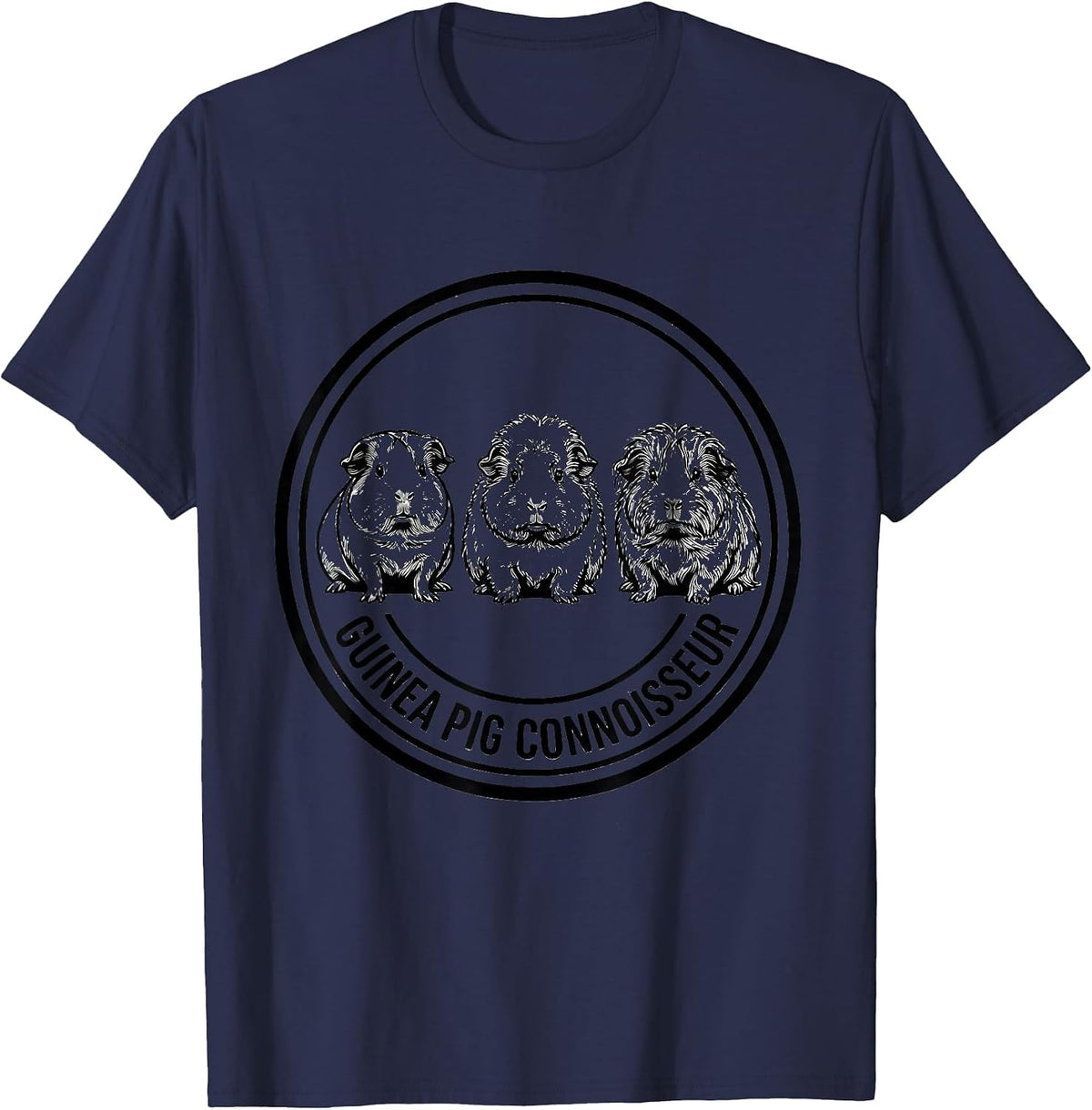 Guinea Pig Connoisseur Funny Cavy Lover Pet Owner T-Shirt - Navy Blue