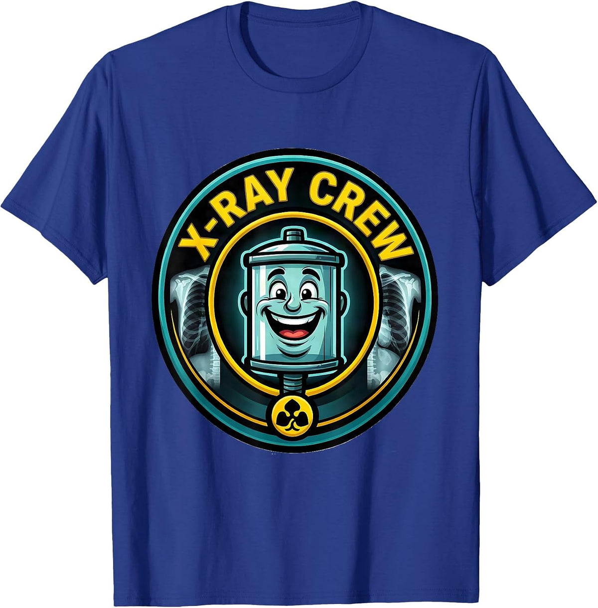 X-Ray Crew Cartoon Radiology Tech Rad Tech Student Humor T-Shirt - Royal Blue