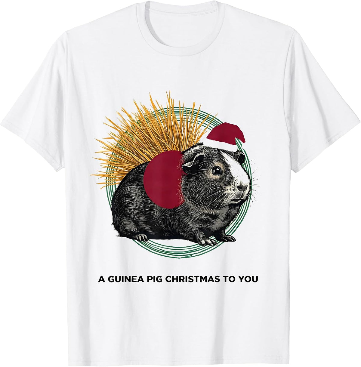 Men's A Guinea Pig Christmas To You Whimsical Guinea Pig Lover T-Shirt - White