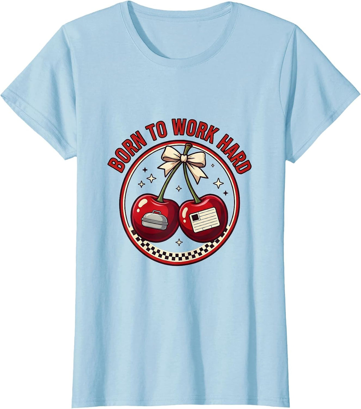 Punching In Since Day One Labor Day Design T-Shirt - Baby Blue