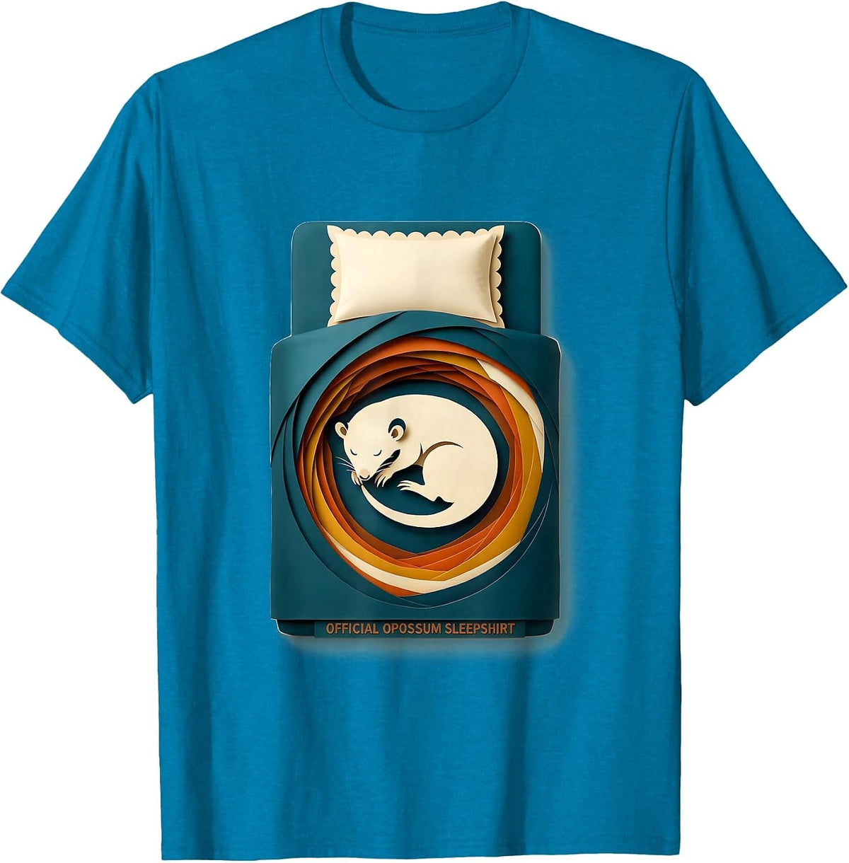 Official Opossum Sleepshirt Cute Animal Lover Pajama Humor T-Shirt - Sapphire Blue