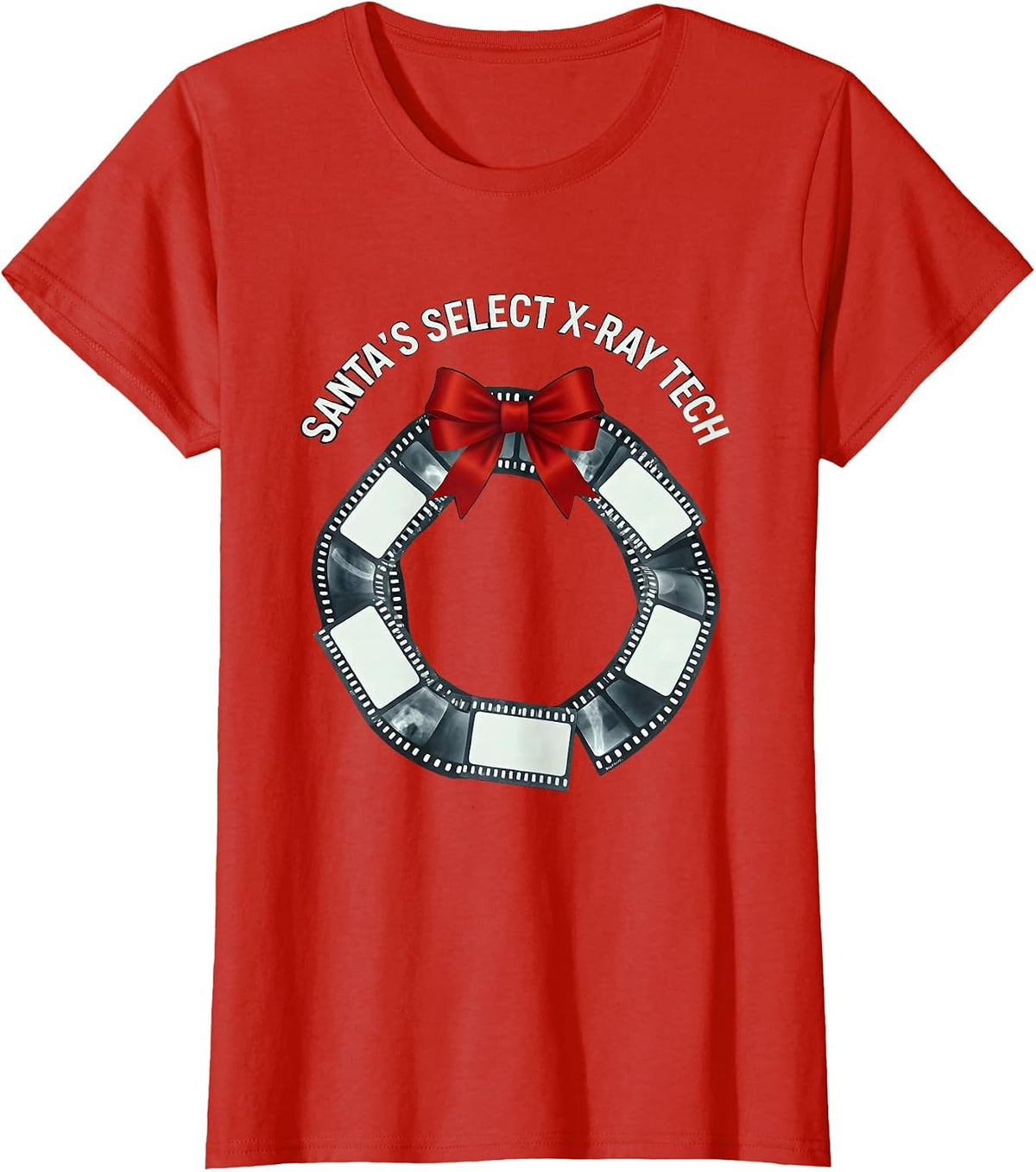 Women's Santa's Select X-Ray Tech Radiology Tech Christmas Humor T-Shirt - Red