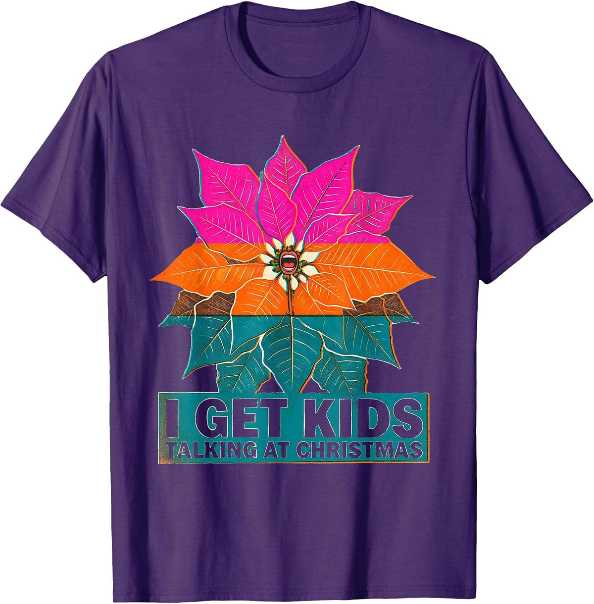 Men's I Get Kids Talking at Christmas Speech Therapist SLP T-Shirt - Purple