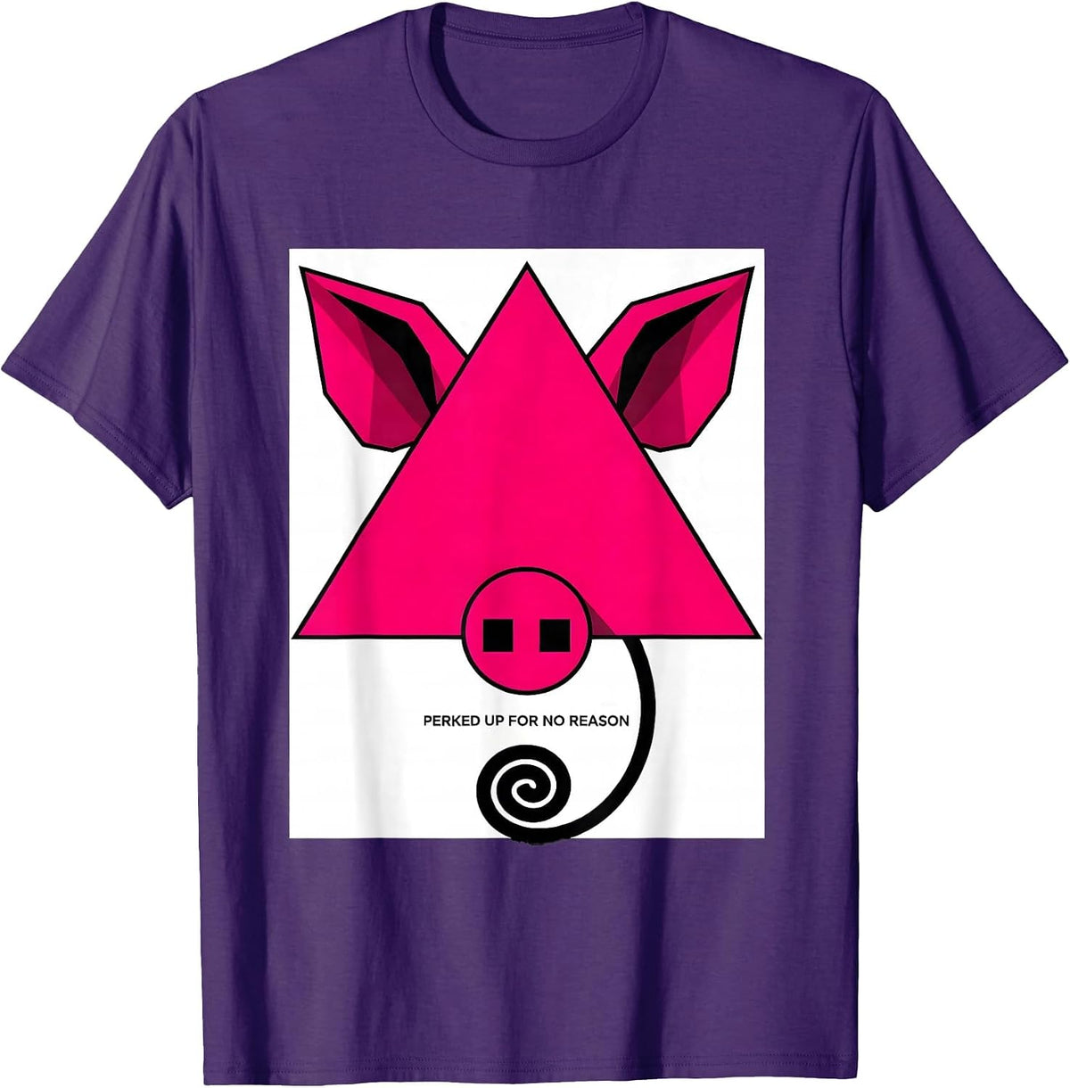 Men's Perked Up For No Reason Funny Guinea Pig Pet Lover Humor T-Shirt - Purple