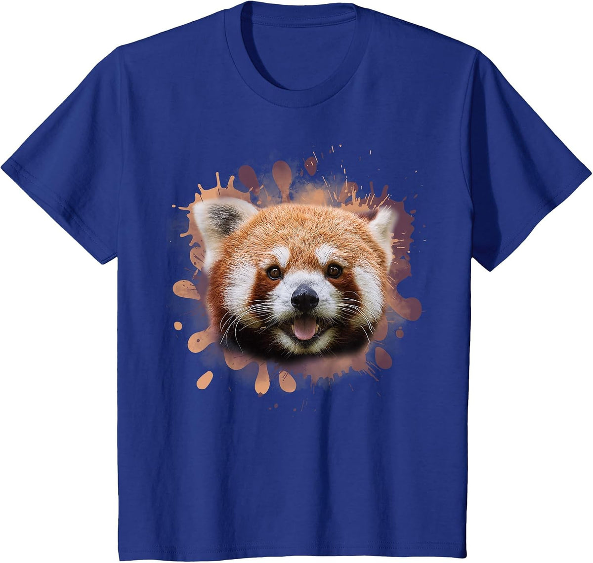 Red Panda cat Bear Illustration T-Shirt - Royal Blue