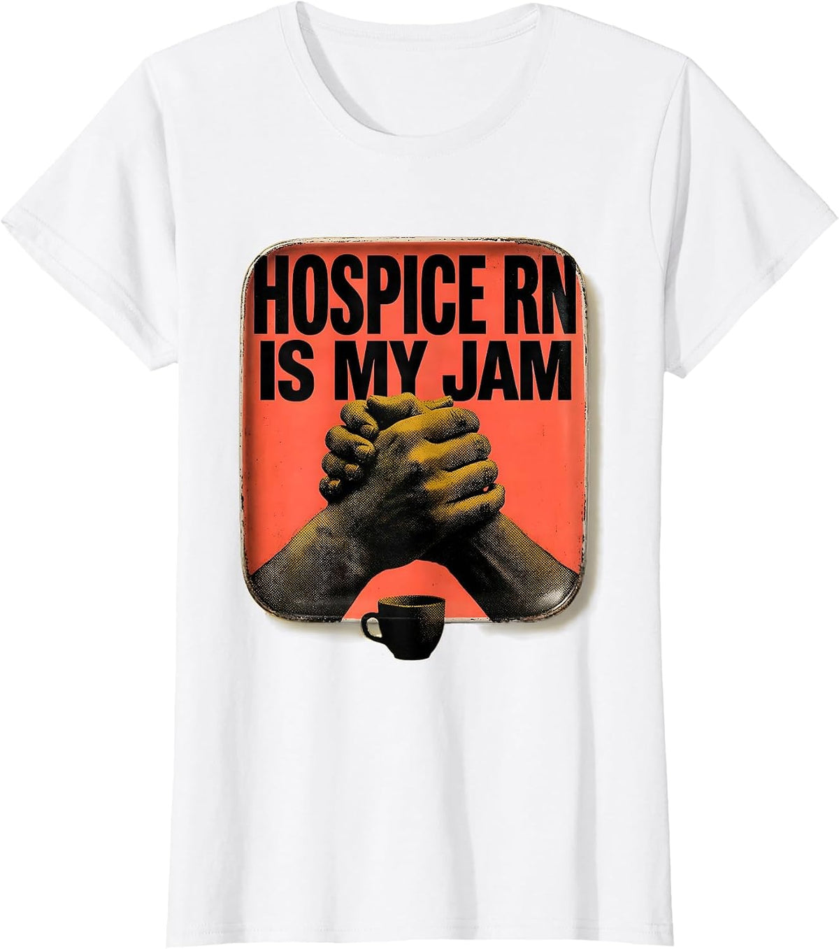 Women's Hospice RN Is My Jam Funny Nurse Appreciation Gift T-Shirt - White