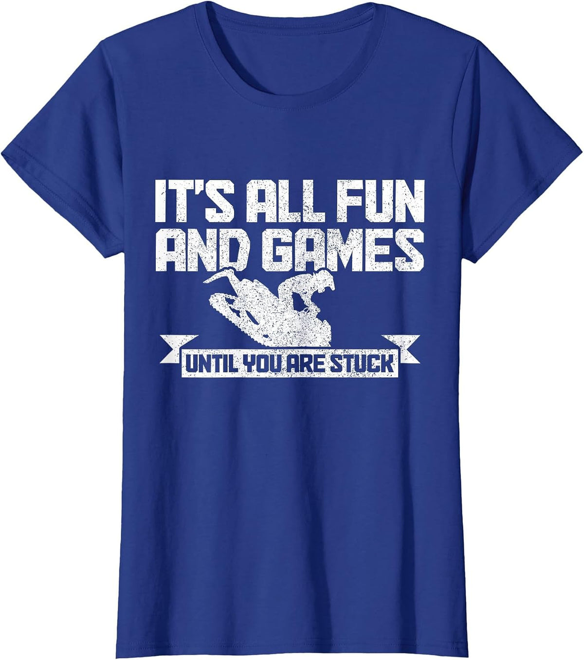 Snowmobile Funny Snowmobiling Motor Sled T-Shirt - Royal Blue