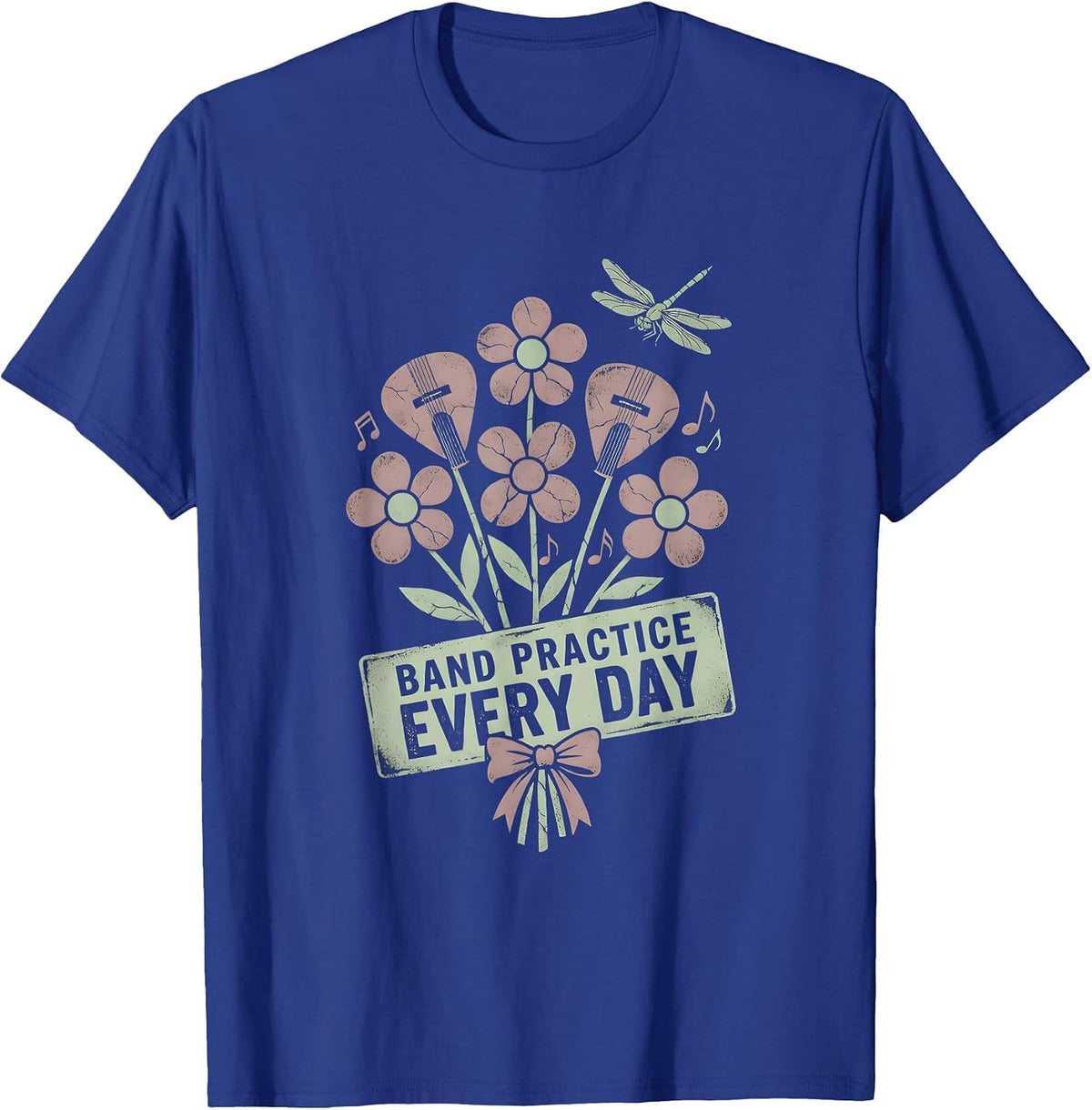 Band Practice Every Day Musician Design T-Shirt - Royal Blue