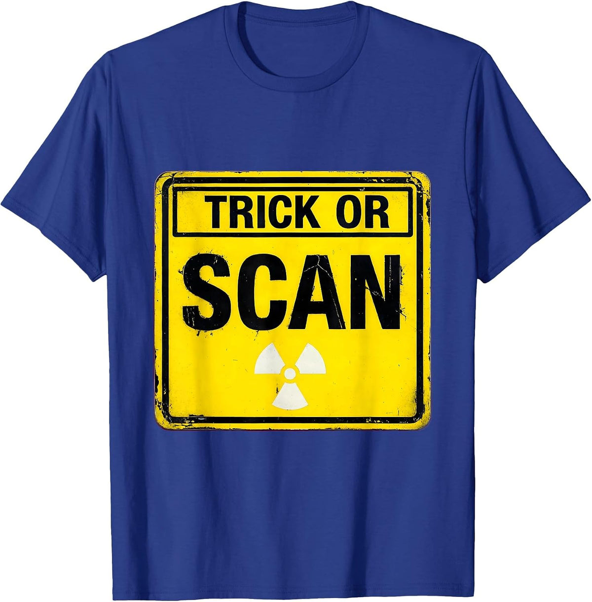 Men's Trick Or Scan Radiology Tech Halloween Workplace Humor T-Shirt - Royal Blue