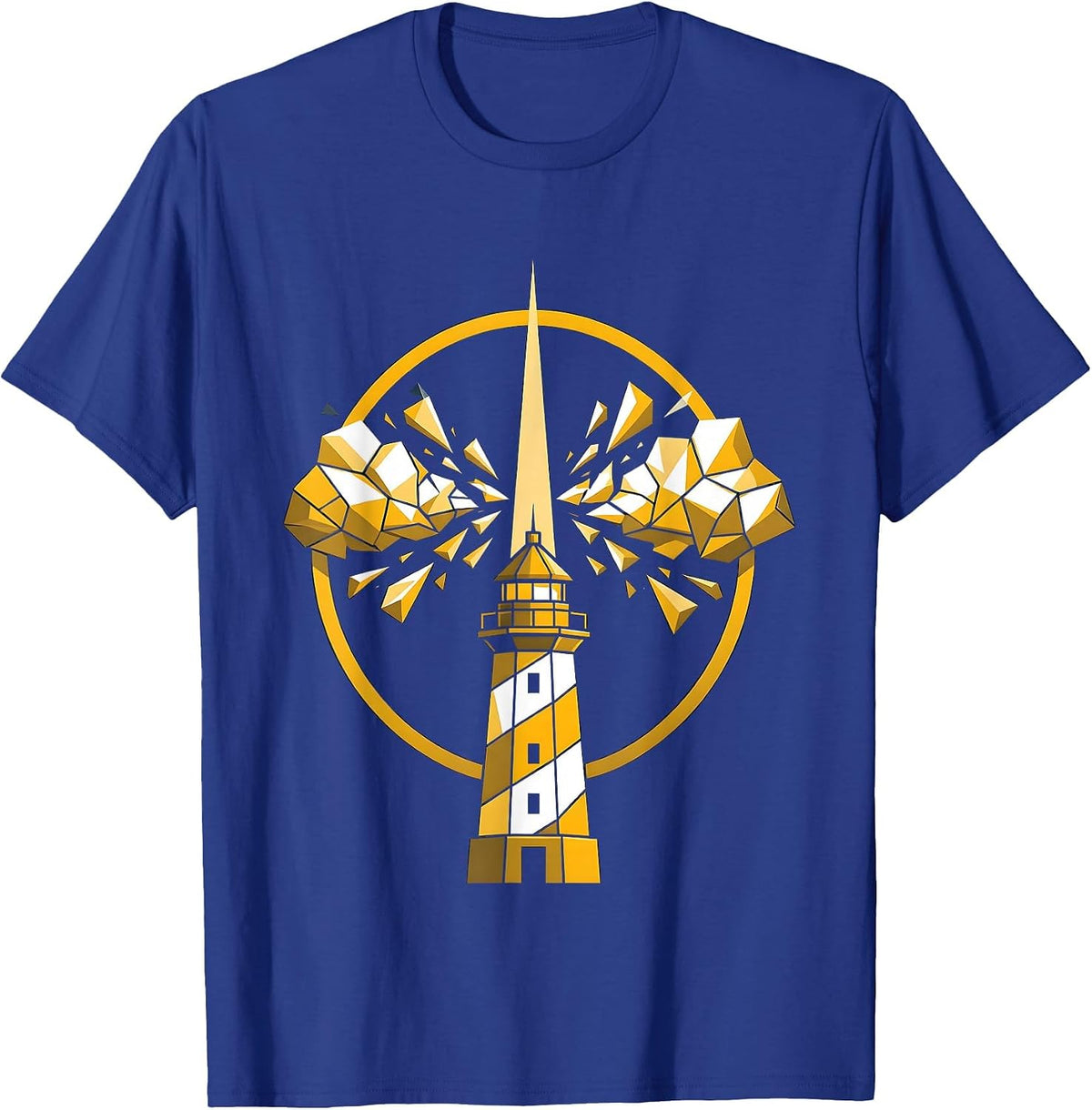School Psychologist Lighthouse Stormy Clouds Graphic T-Shirt - Royal Blue