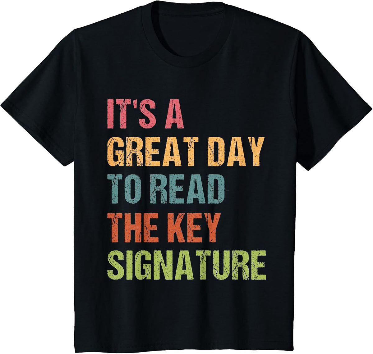 Funny Orchestra Director Great Day to Read the Key Signature T-Shirt - Black