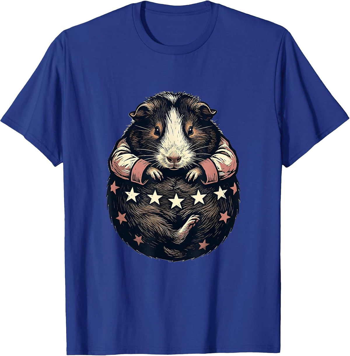 Sleepy Guinea Pig Funny Pajama Pet Lover T-Shirt - Royal Blue