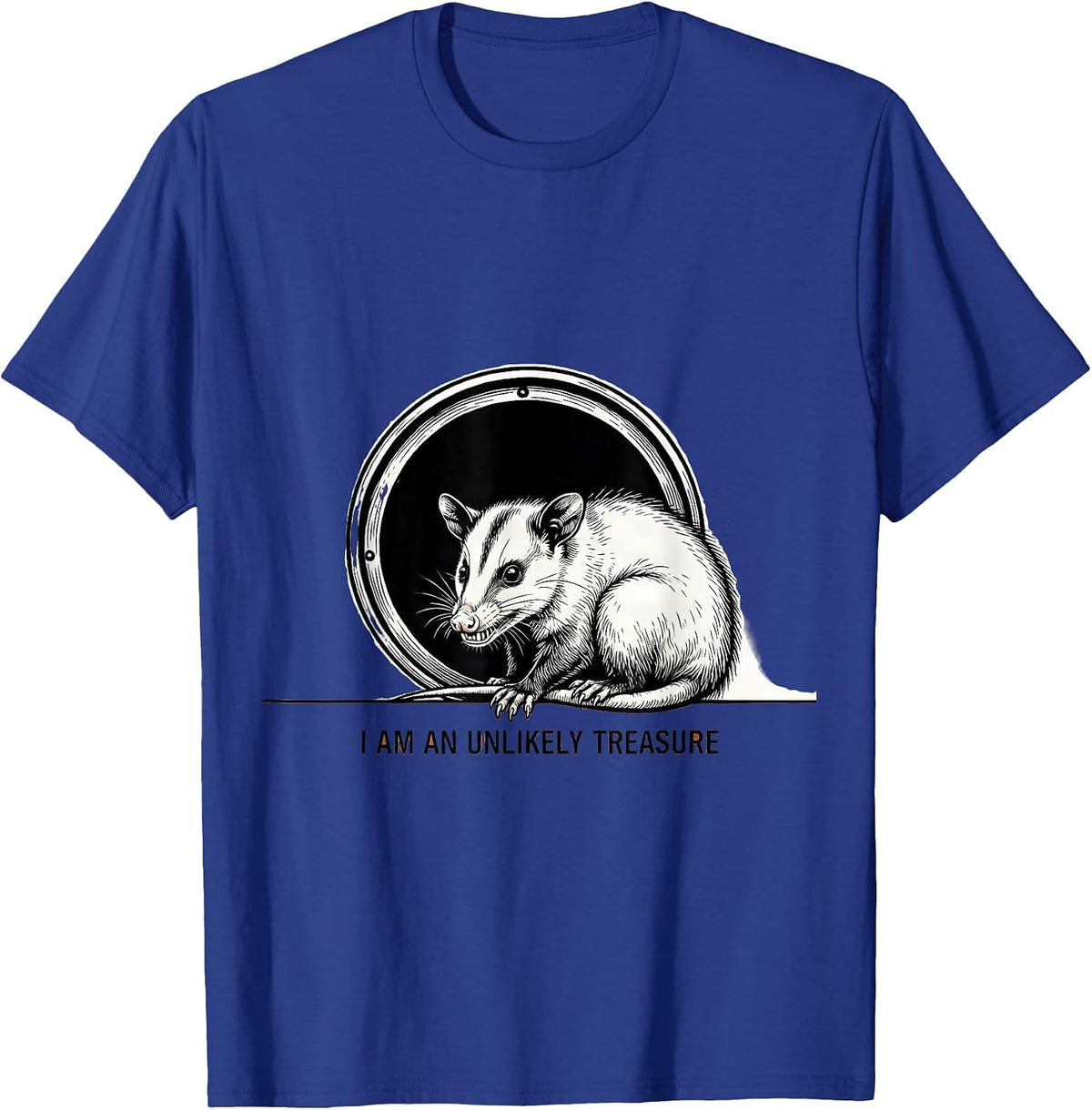 Men's I Am An Unlikely Treasure Funny Opossum Meme Possum Lover T-Shirt - Royal Blue
