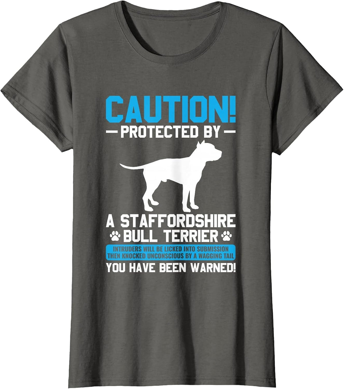 Staffy Staffordshire Bull Terrier T-Shirt - Asphalt Grey