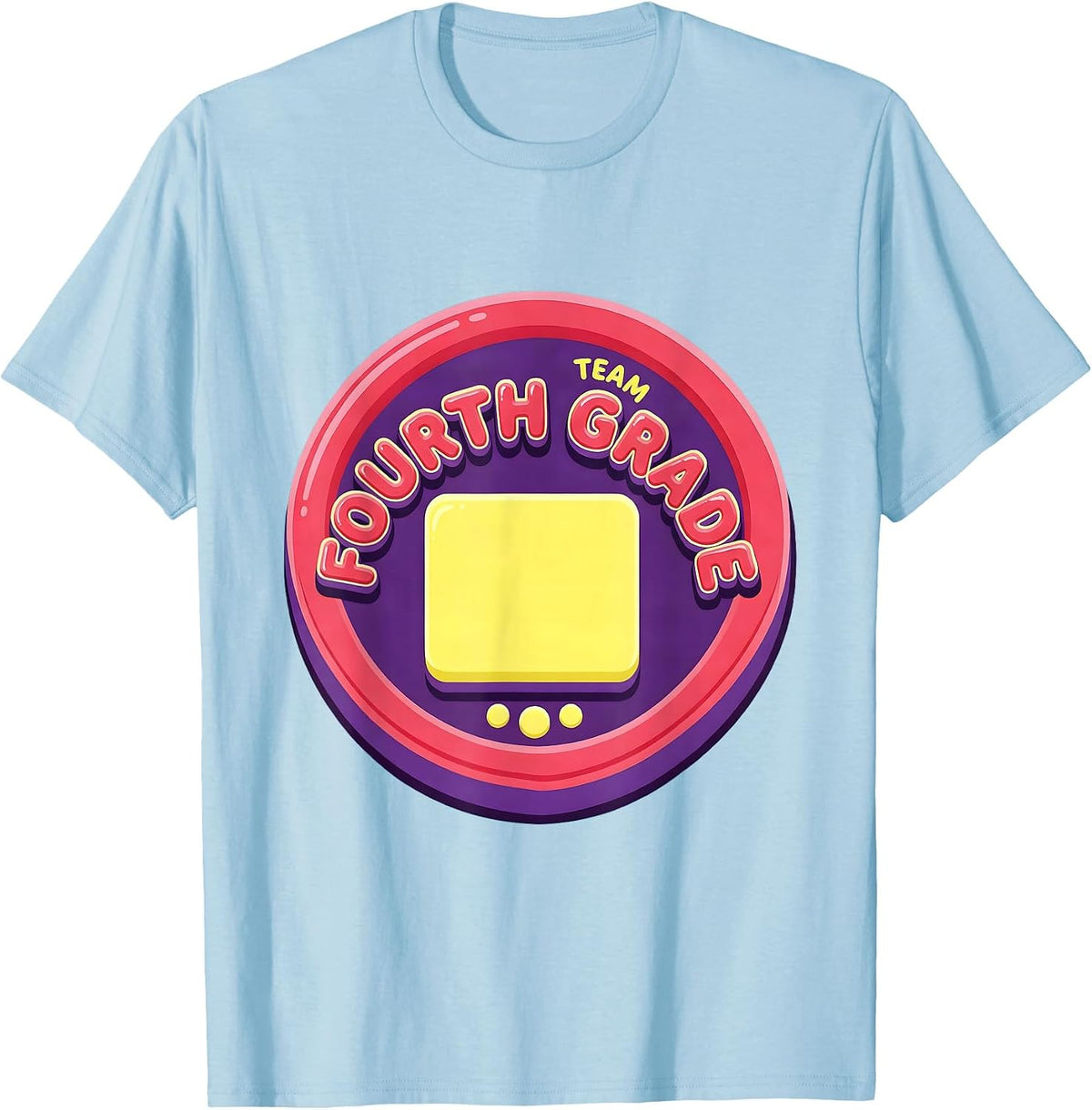 Men's Team Fourth Grade Gummy Jelly Pop Back To School Student T-Shirt - Baby Blue