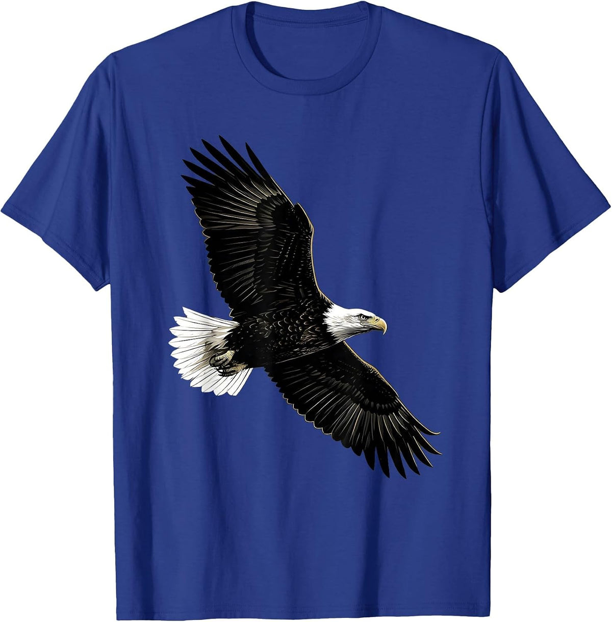Eagle Silhouette Patriotic Wildlife Bird Nature Design T-Shirt - Royal Blue