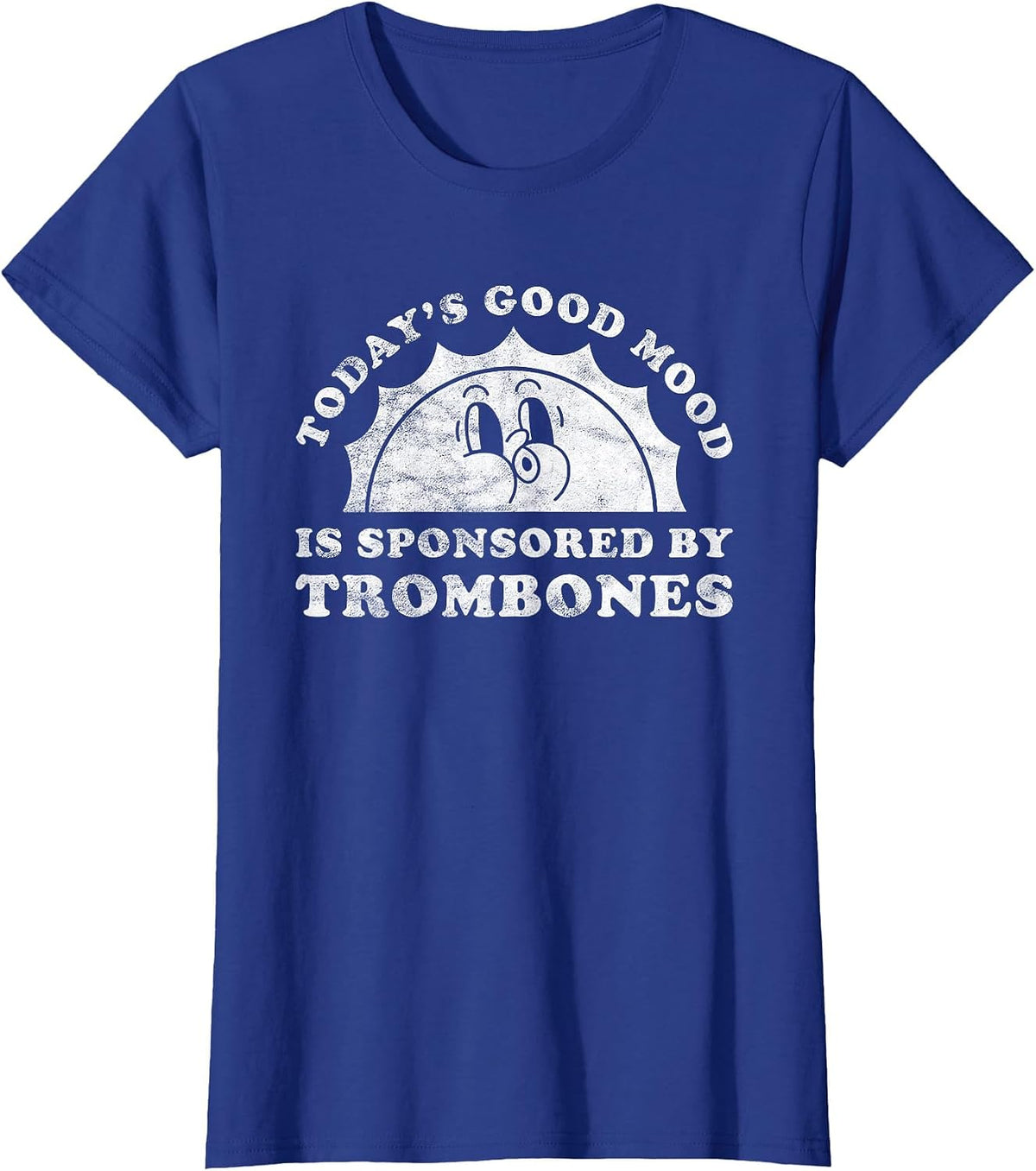 Funny Cute Retro Vintage Trombones or Trombone T-Shirt - Royal Blue