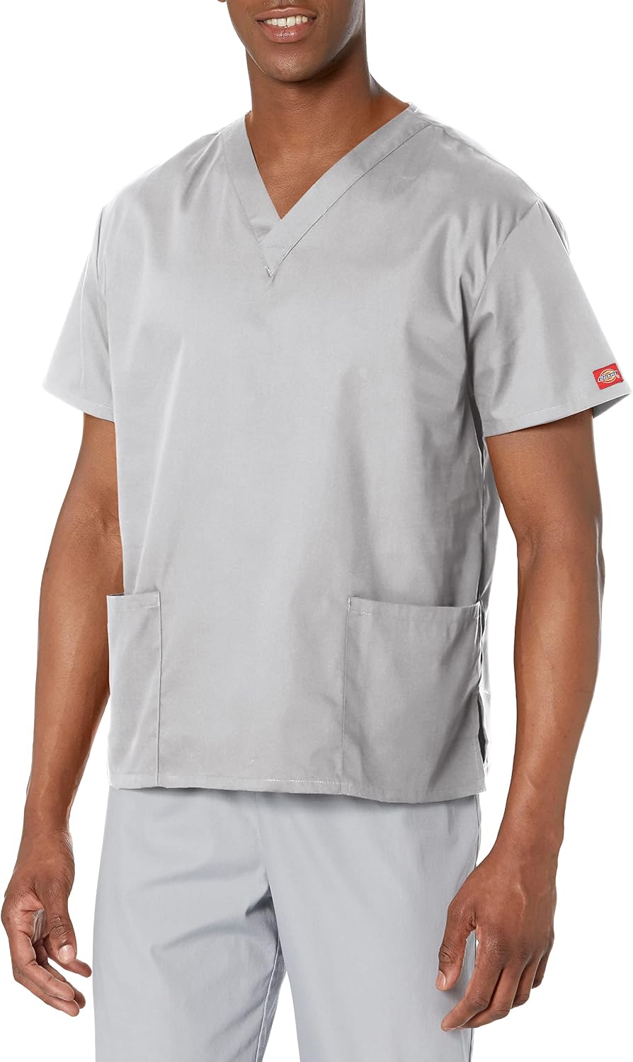 Dickies EDS Signature Scrubs Tops for Women V-Neck Modern Classic Fit - Grey