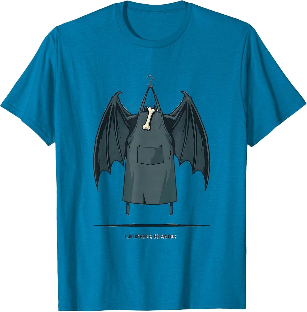 I Suit Up Before The Sun Does Funny Radiology Tech Halloween T-Shirt - Sapphire Blue