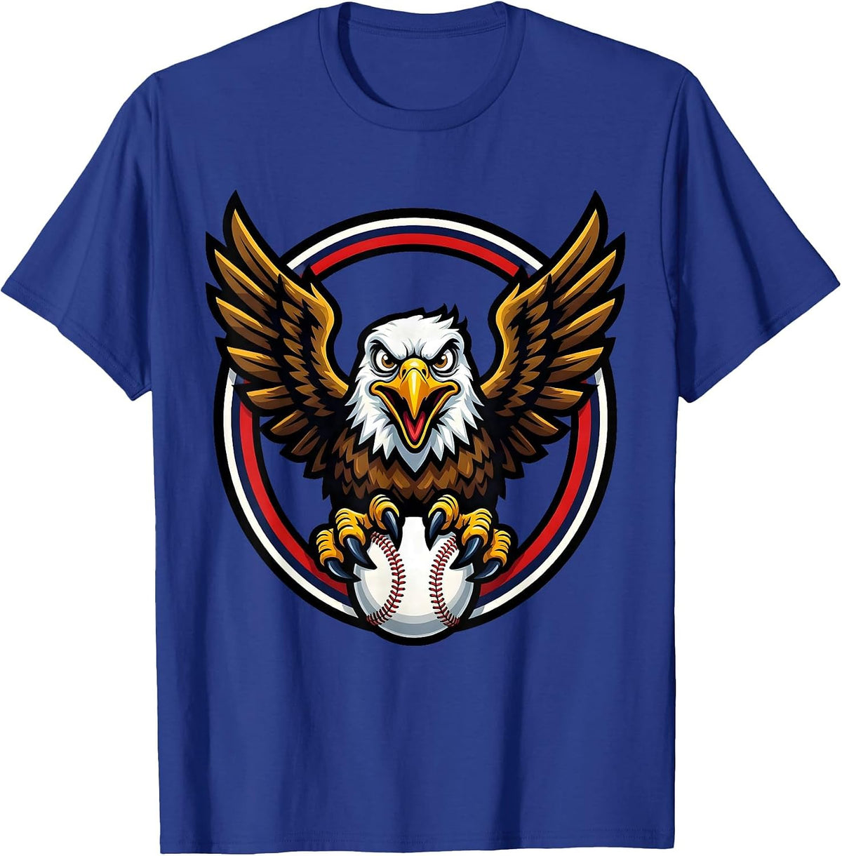 Men's Eagle Carrying Baseball Talons Baseball Graphic T-Shirt - Royal Blue