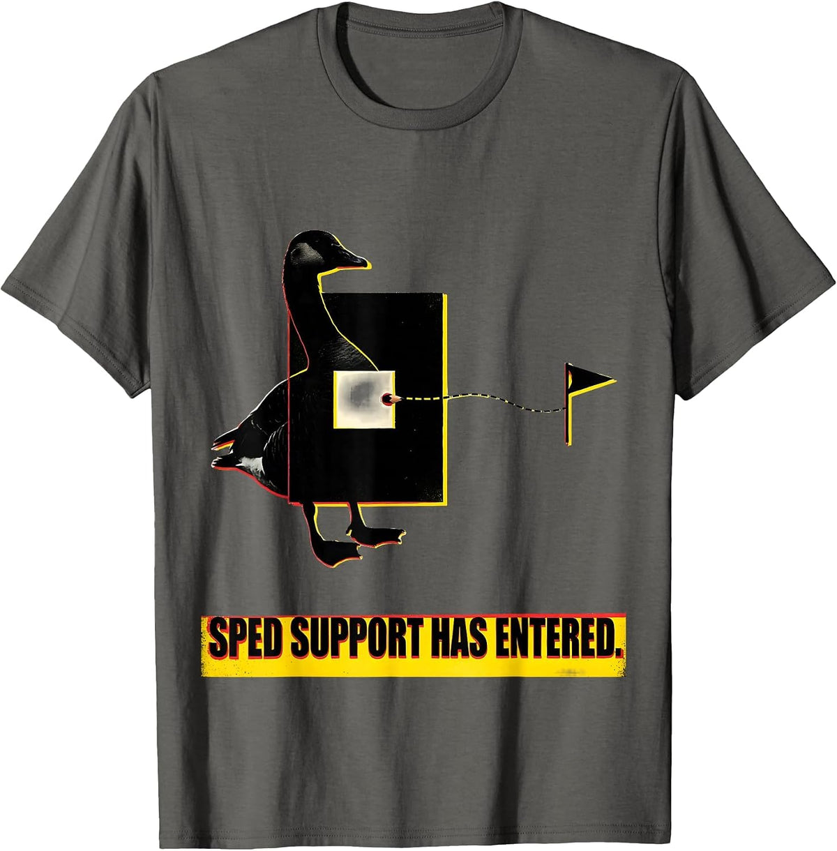 SPED Support Has Entered Funny Special Education Teacher T-Shirt - Asphalt Grey