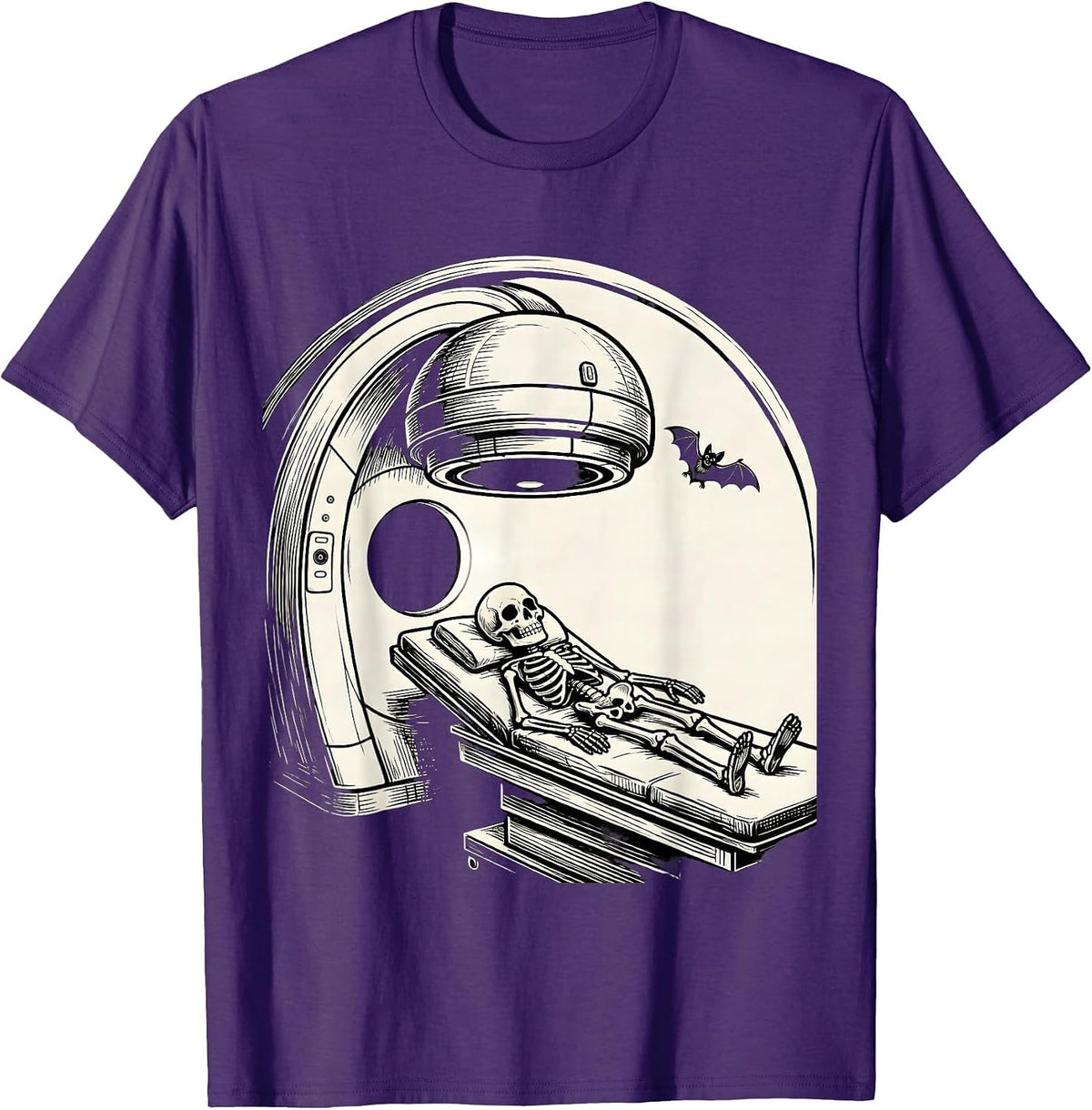 Radiation Gantry Halloween Radiology Tech Humor T-Shirt - Purple