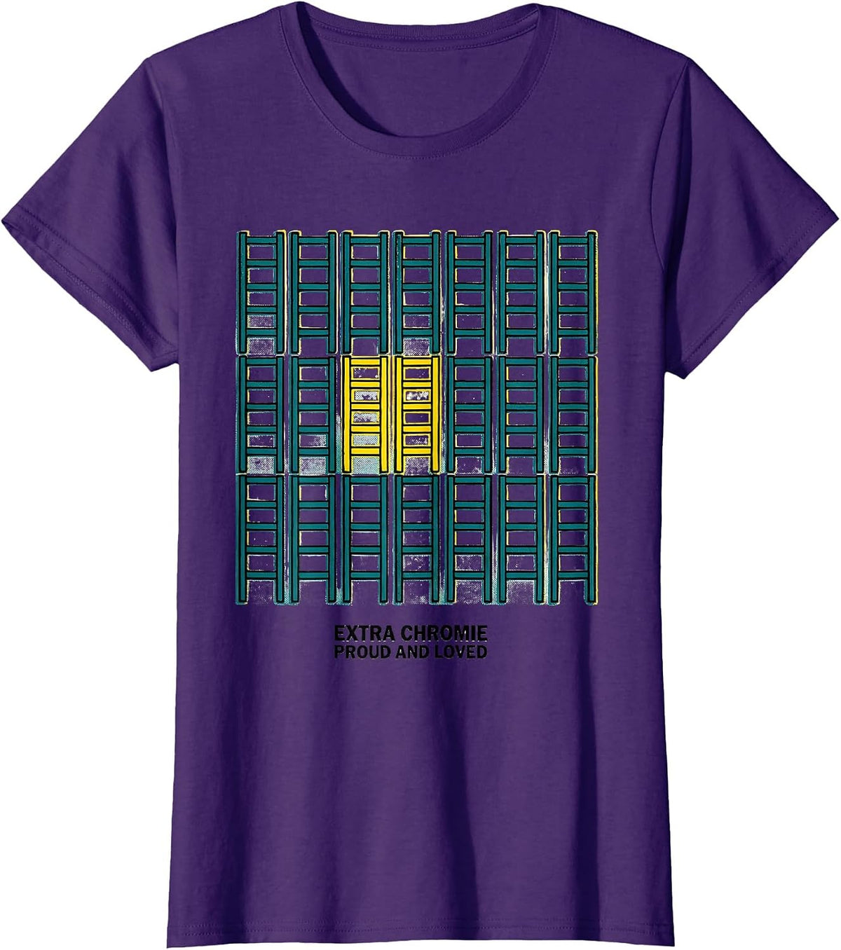 Women's Extra Chromie, Proud And Loved Family Down Syndrome T-Shirt - Purple