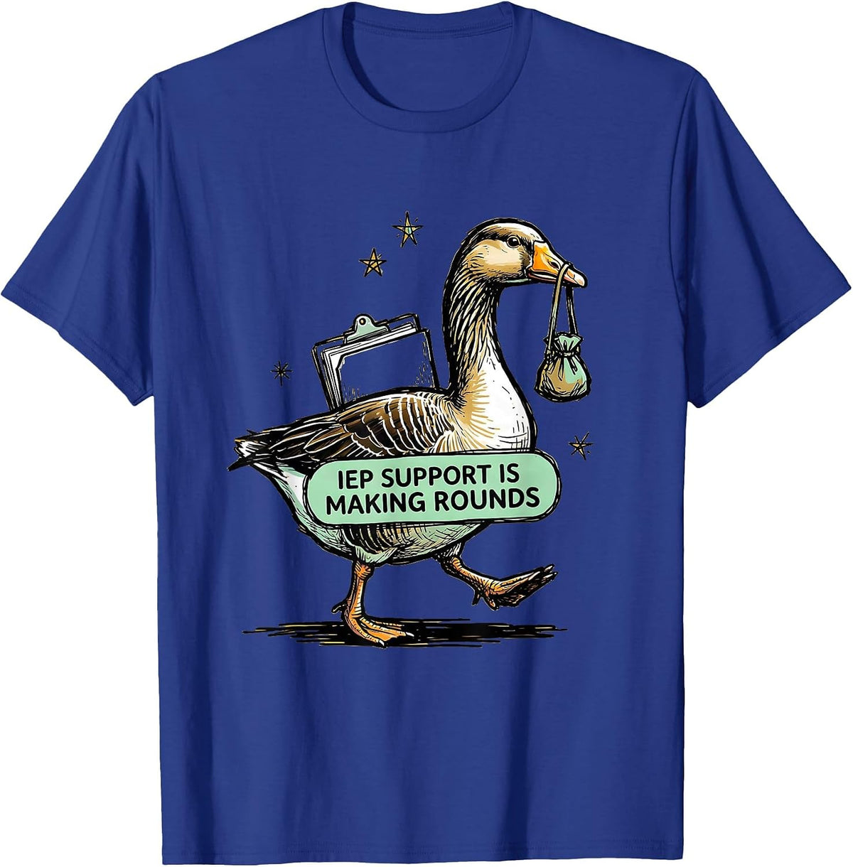 Men's IEP Support Is Making Rounds Funny Special Education Teacher T-Shirt - Royal Blue