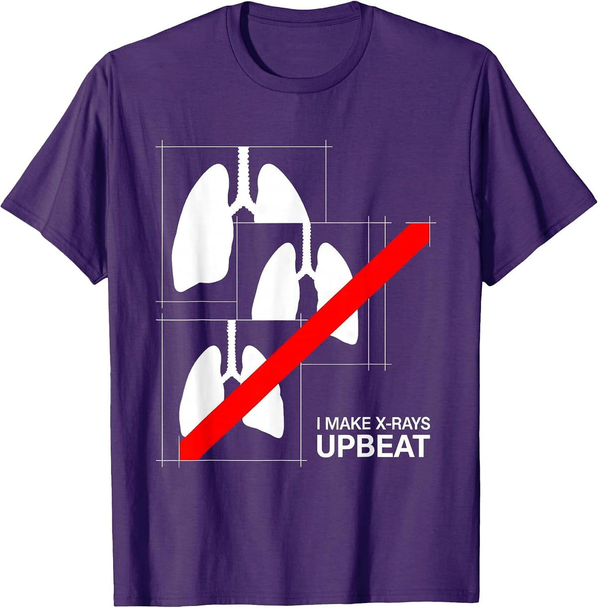 Men's I Make X-Rays Upbeat Bauhaus Modernist Radiology Tech Gift T-Shirt - Purple