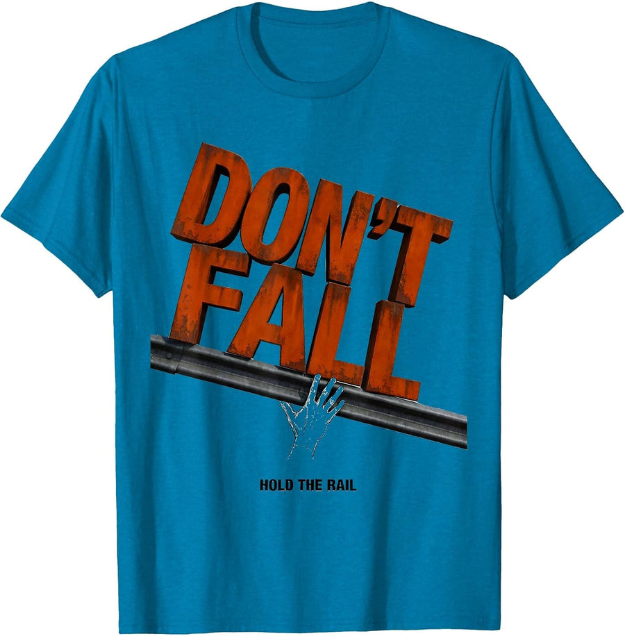 Don't Fall — Hold the Rail Funny Nurse Physical Therapy PT T-Shirt - Sapphire Blue
