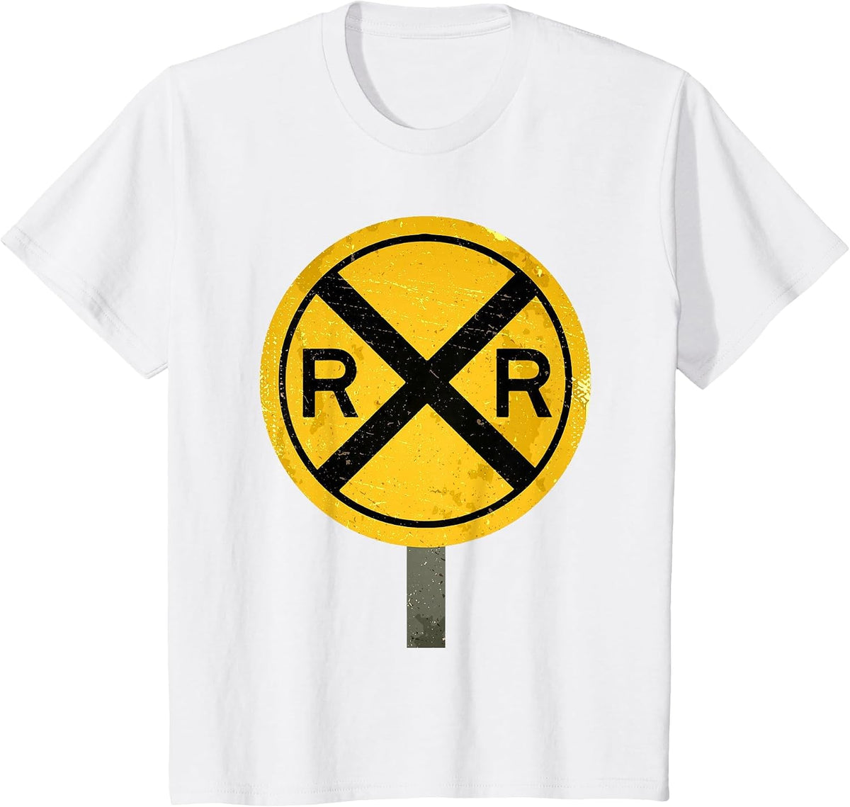 Funny Train Art for Men Boys Kids Crossing Steam Train Lover T-Shirt - White