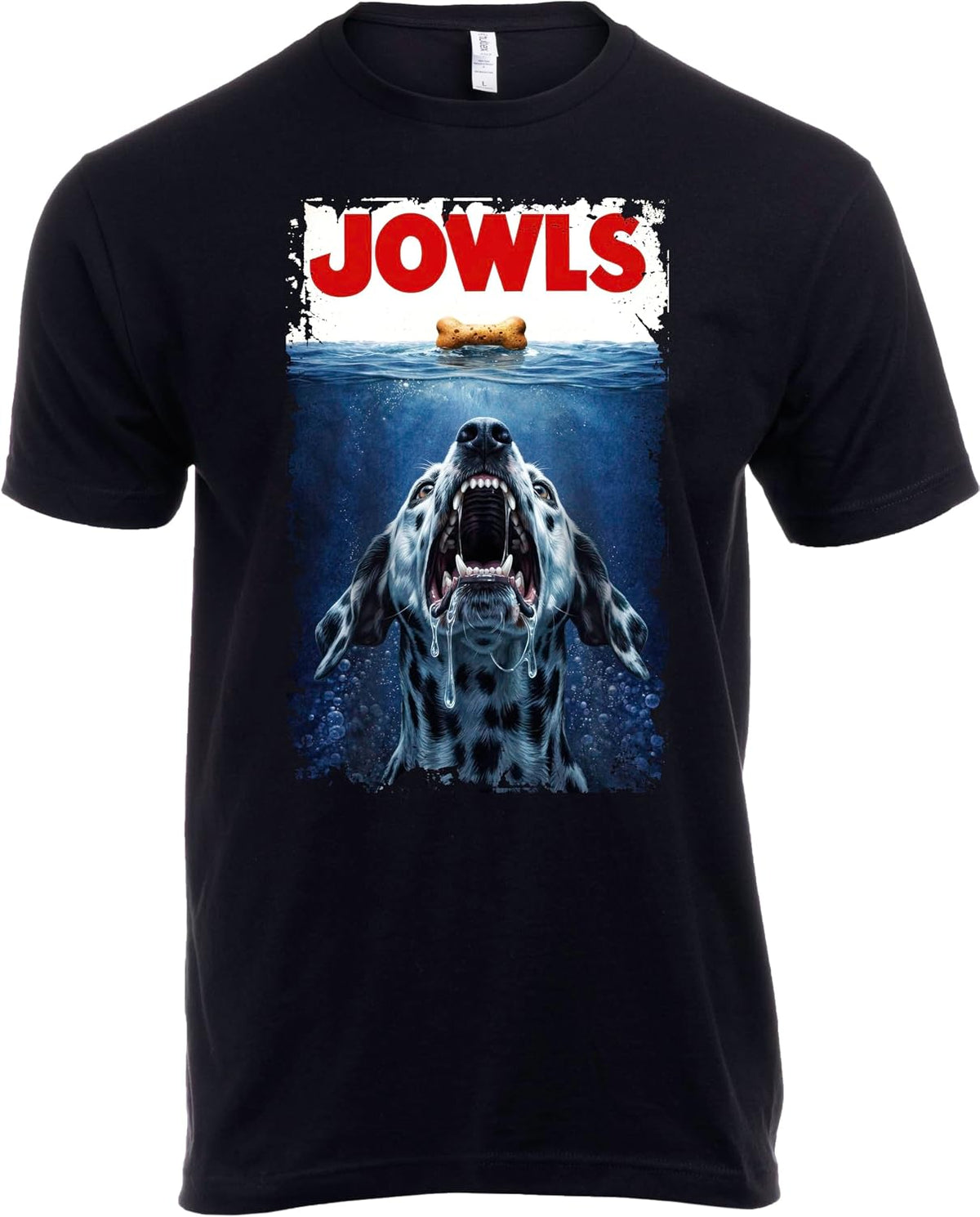 Jowls Funny Dog Owner Humor Tee Shirt, Dog Dad Novelty Joke T-Shirt for Men - Dalmatian