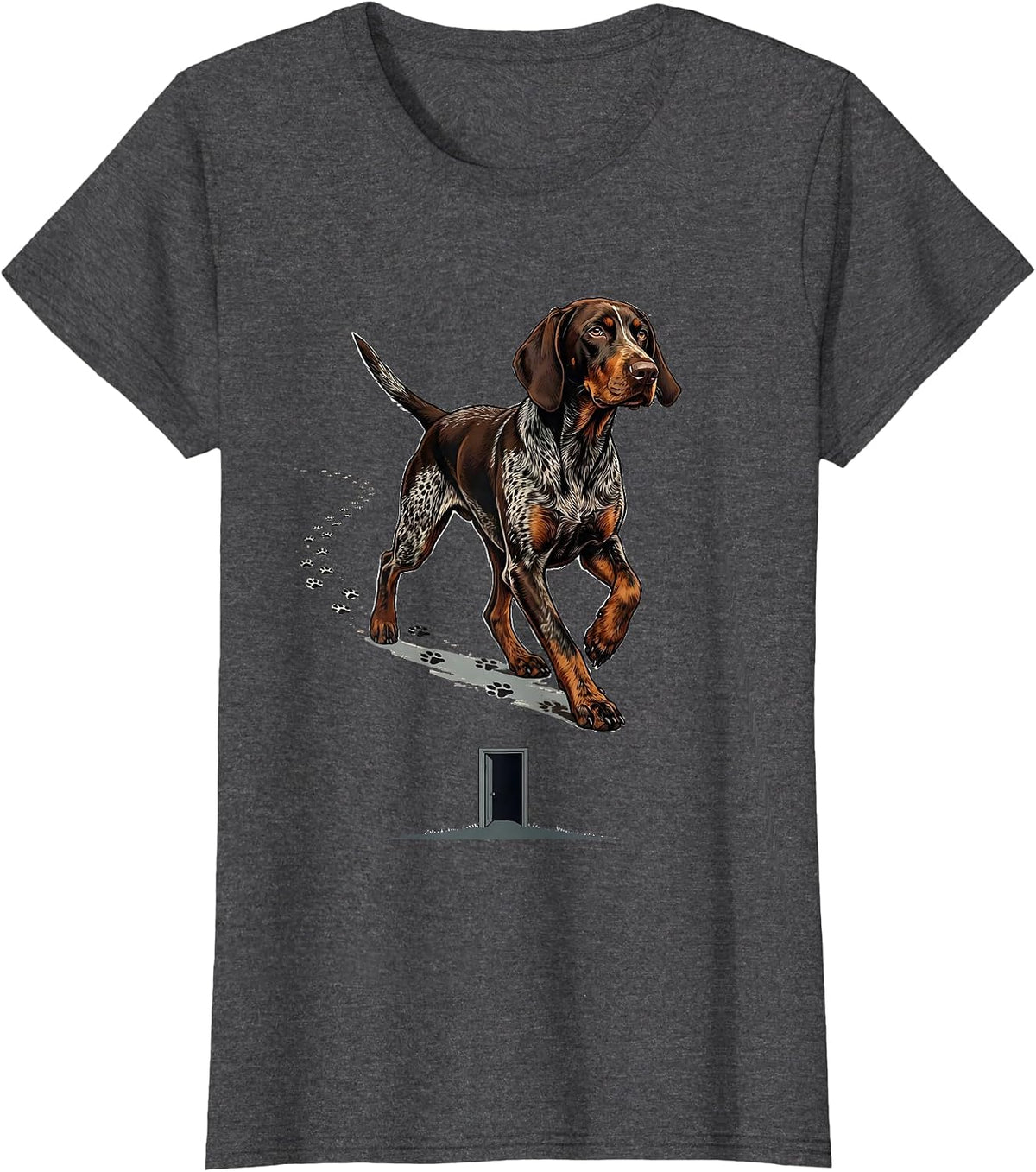 Women's German Shorthaired Pointer Hunting Dog Owner Pride T-Shirt - Dark Heather Grey