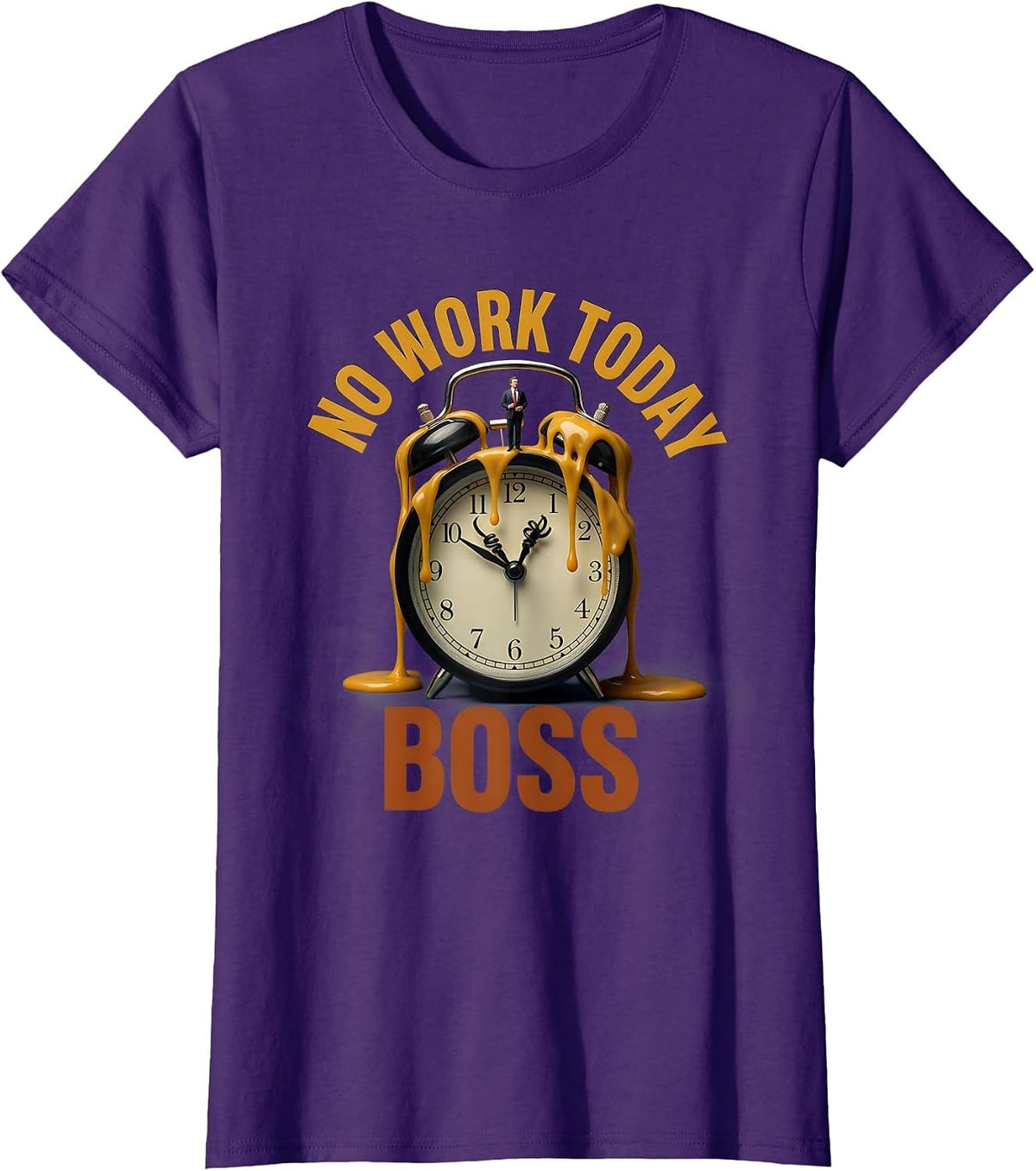 No Work Today Boss Labor Day Celebration Design T-Shirt - Purple