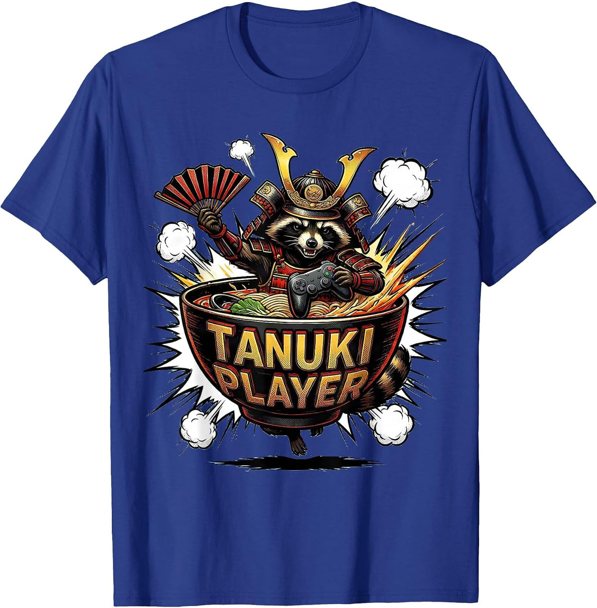 tanuki player Comic Book Anime Gaming Funny Cat Lover Gift T-Shirt - Royal Blue