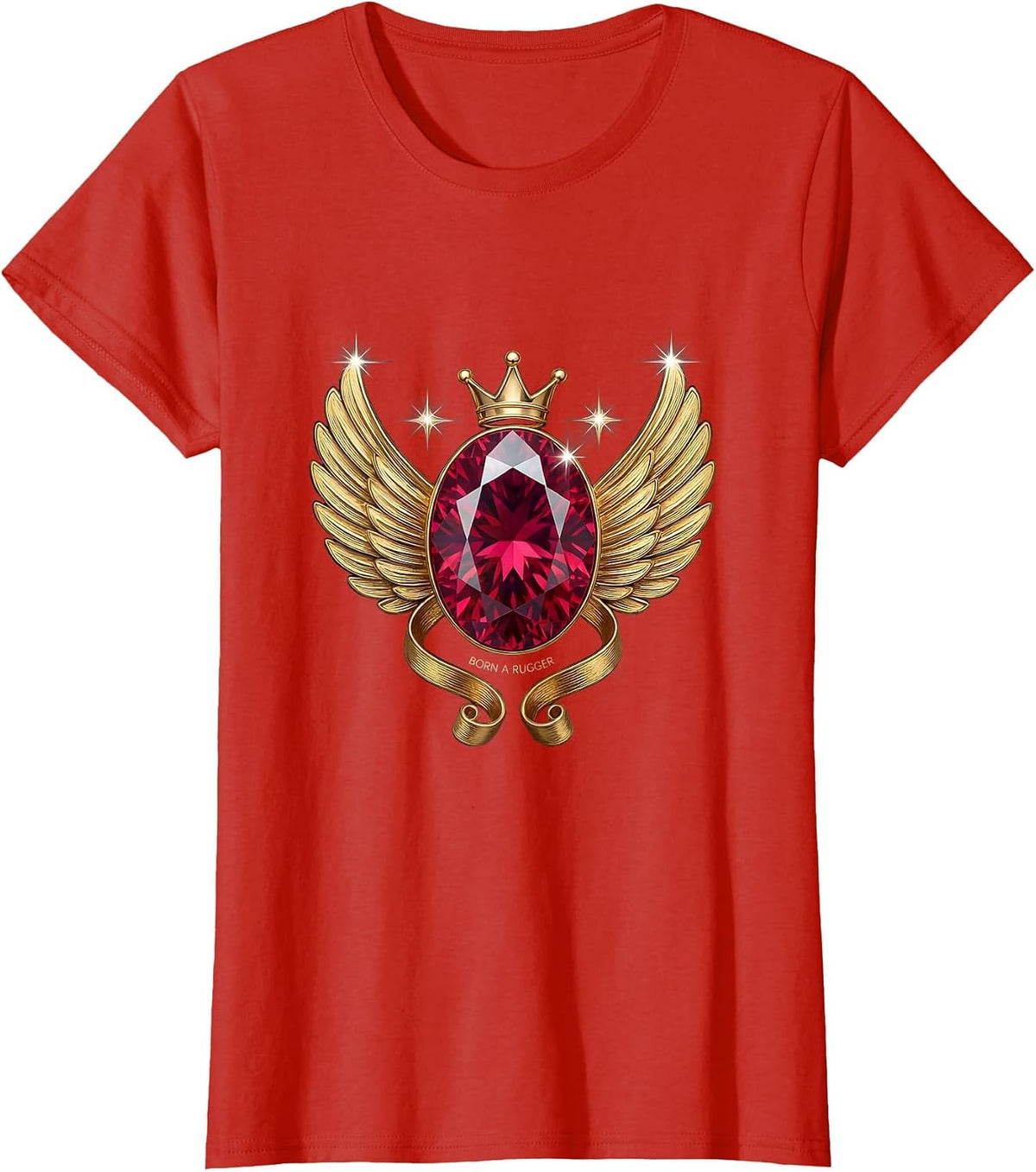 Born a Rugger Rugby Pride Design T-Shirt - Red