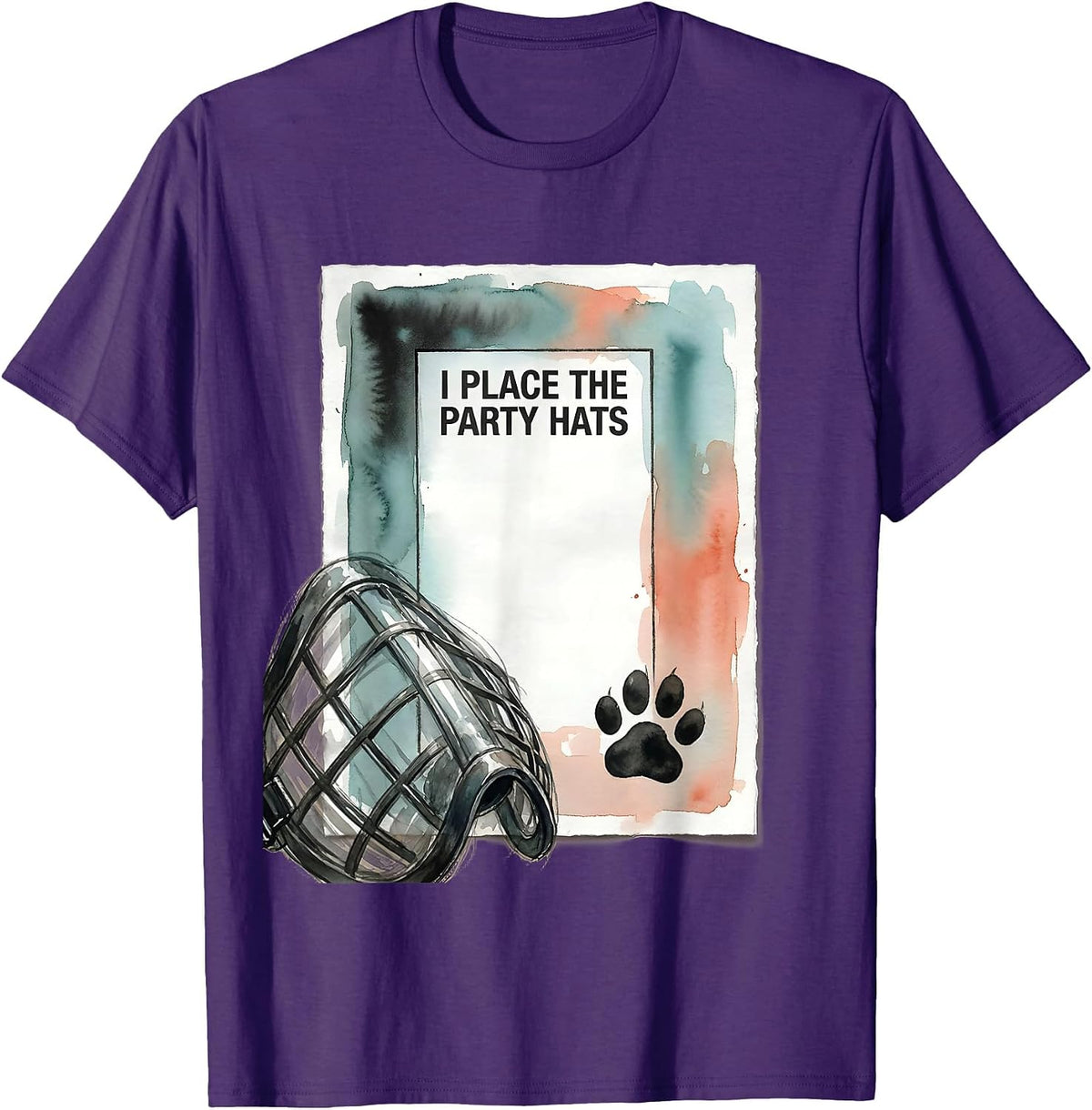 Men's I Place The Party Hats Funny Veterinarian Vet Tech Gift T-Shirt - Purple